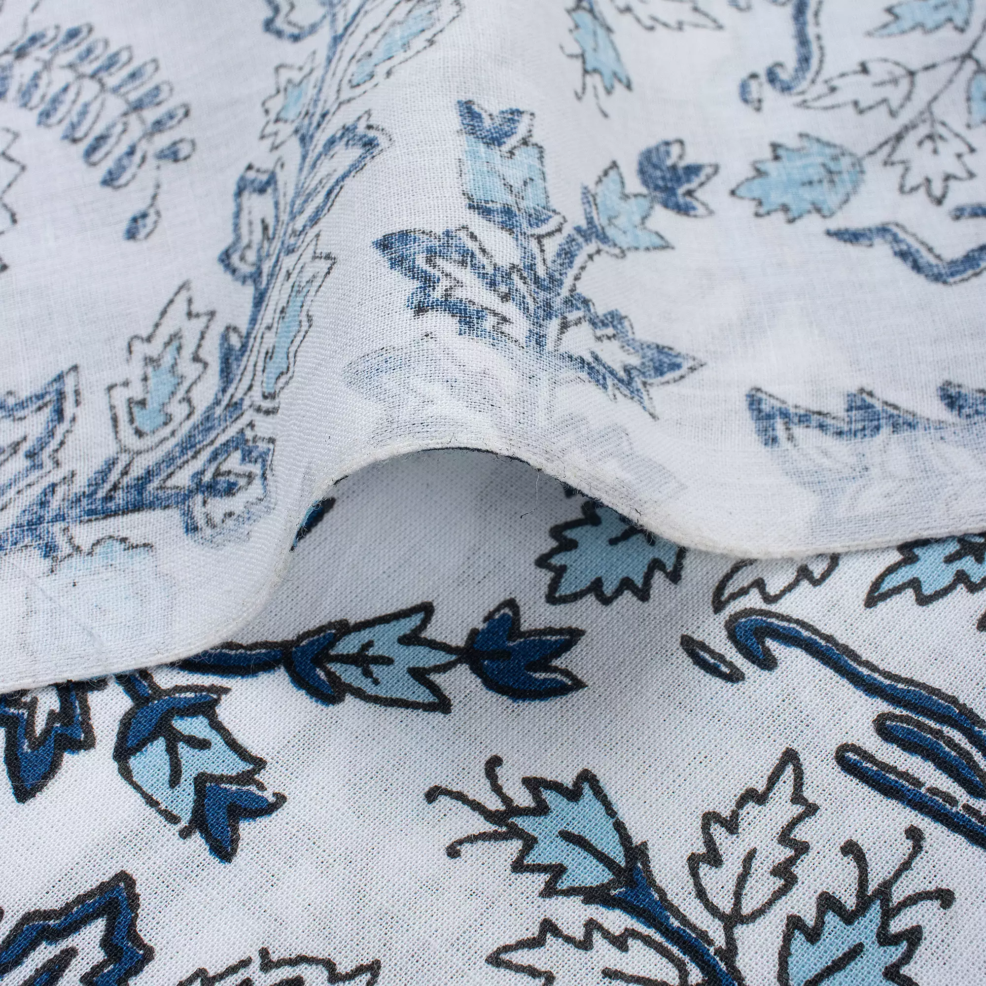 Floral Printed Organic Cotton Running Fabric - Image 2