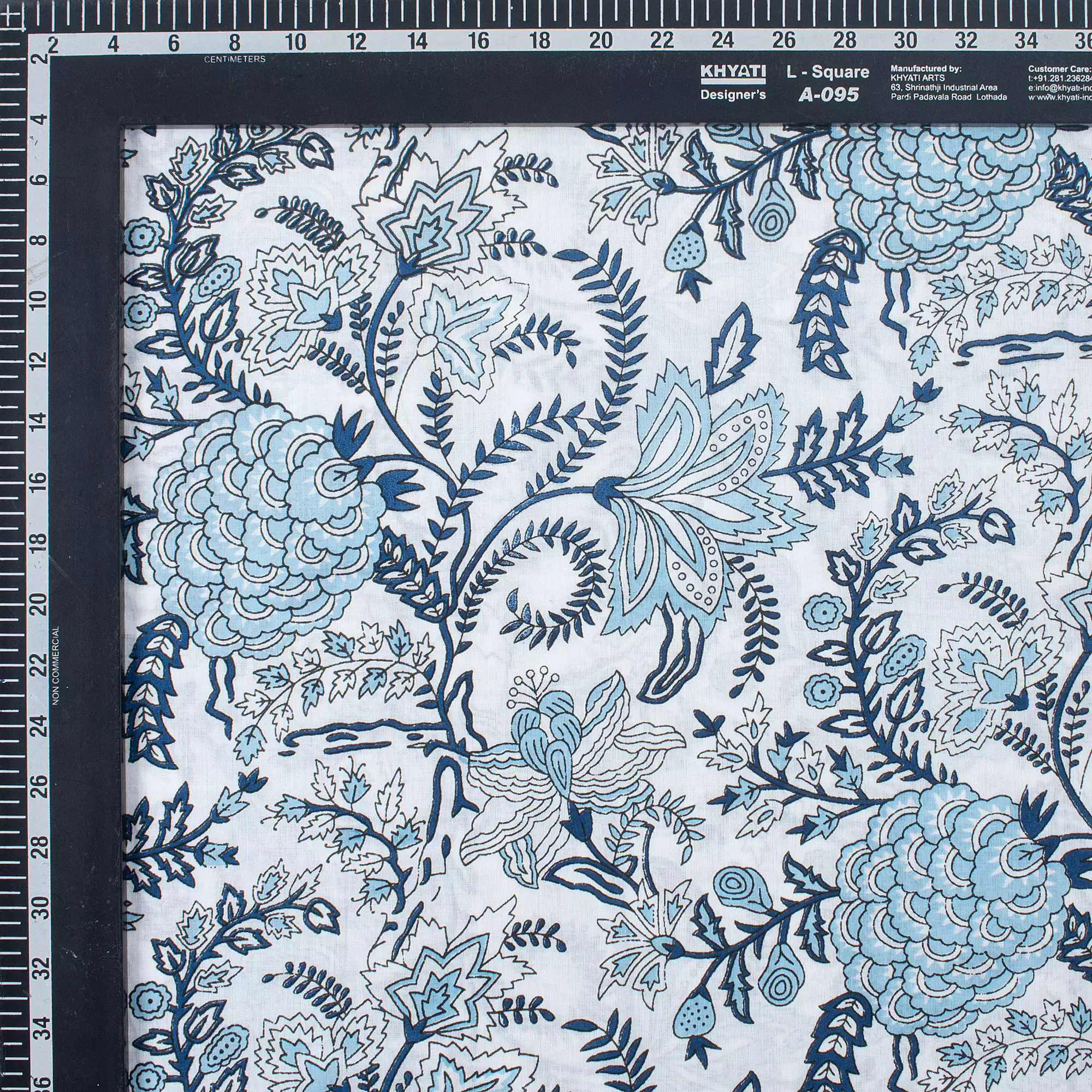 Floral Printed Organic Cotton Running Fabric - Image 3