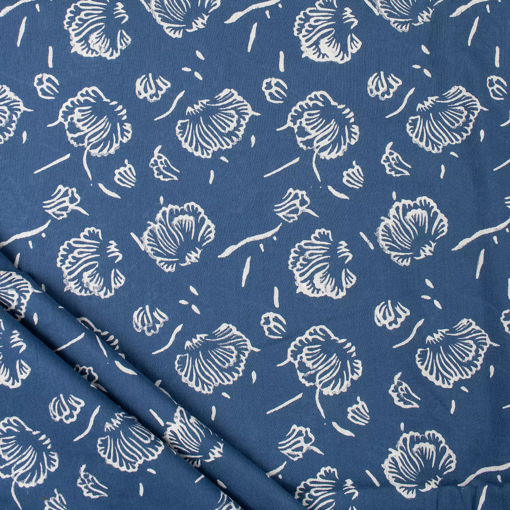 Floral Printed Pure Cotton Discharge Fabric