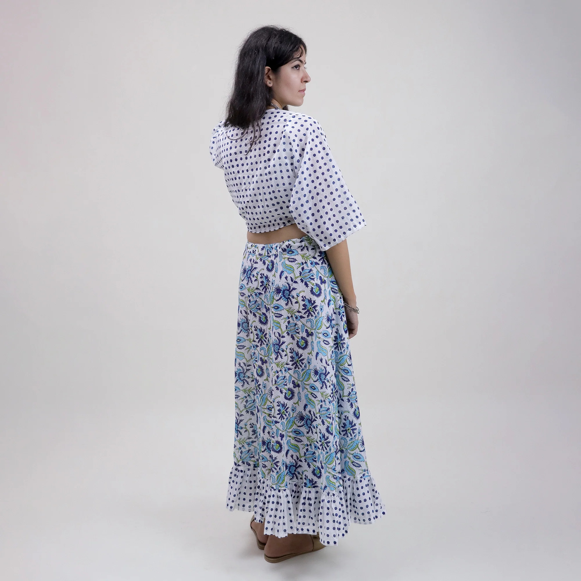 Floral Stylish Cotton Midi Dress For Women's - Image 5