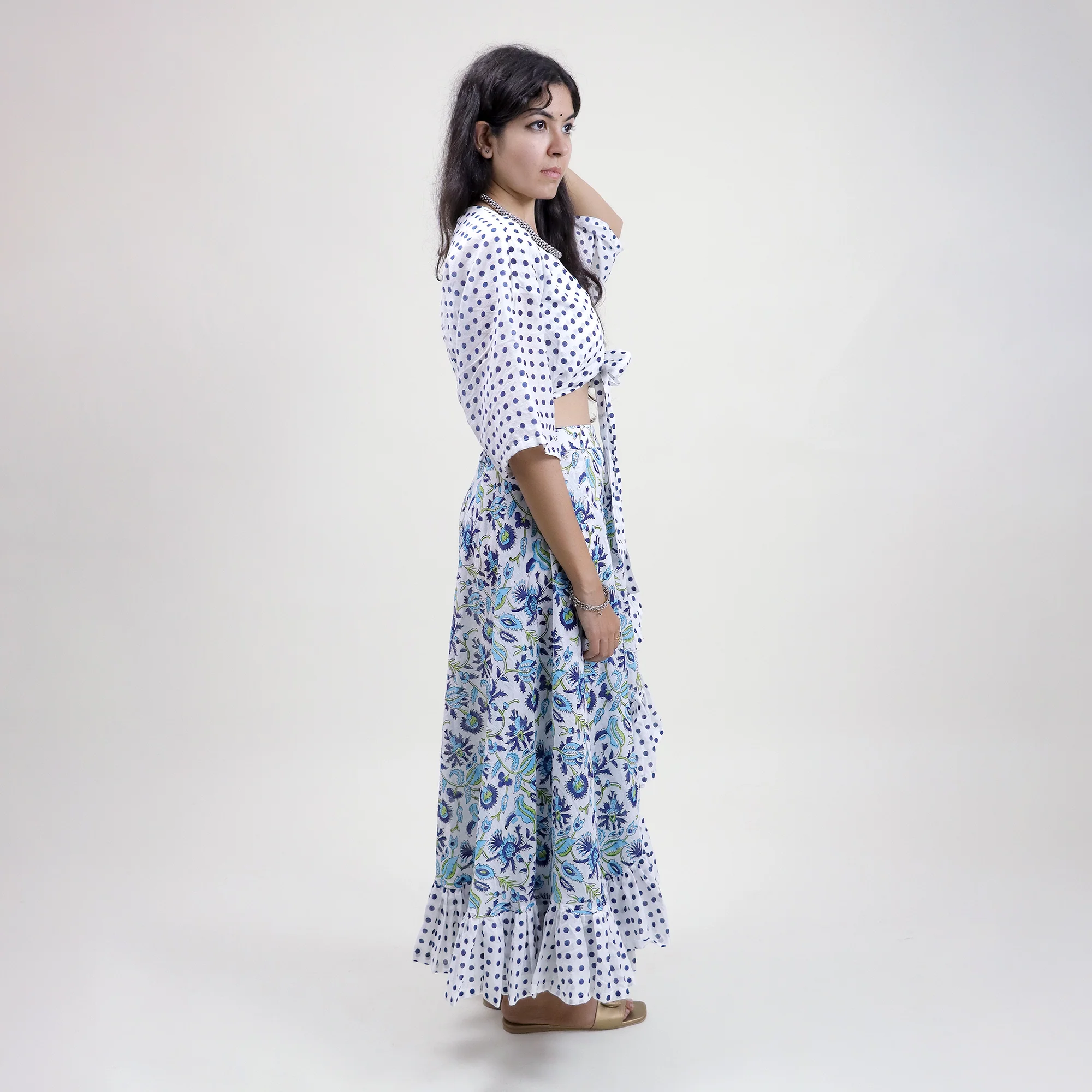 Floral Stylish Cotton Midi Dress For Women's - Image 6