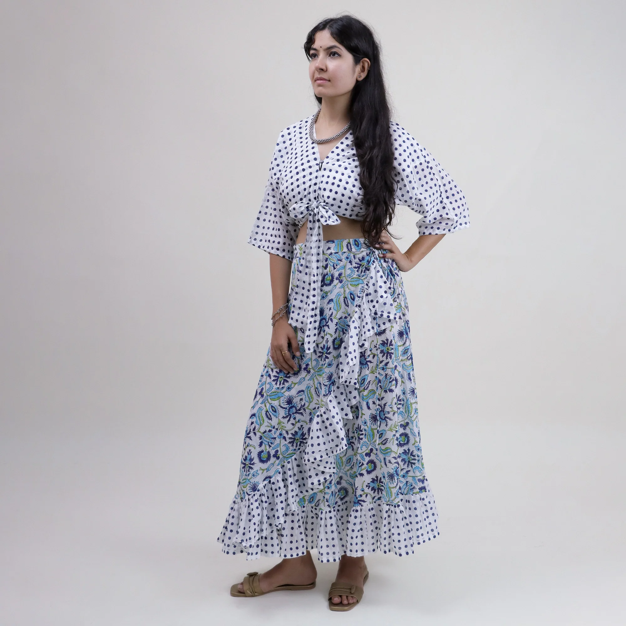 Floral Stylish Cotton Midi Dress For Women's - Image 7