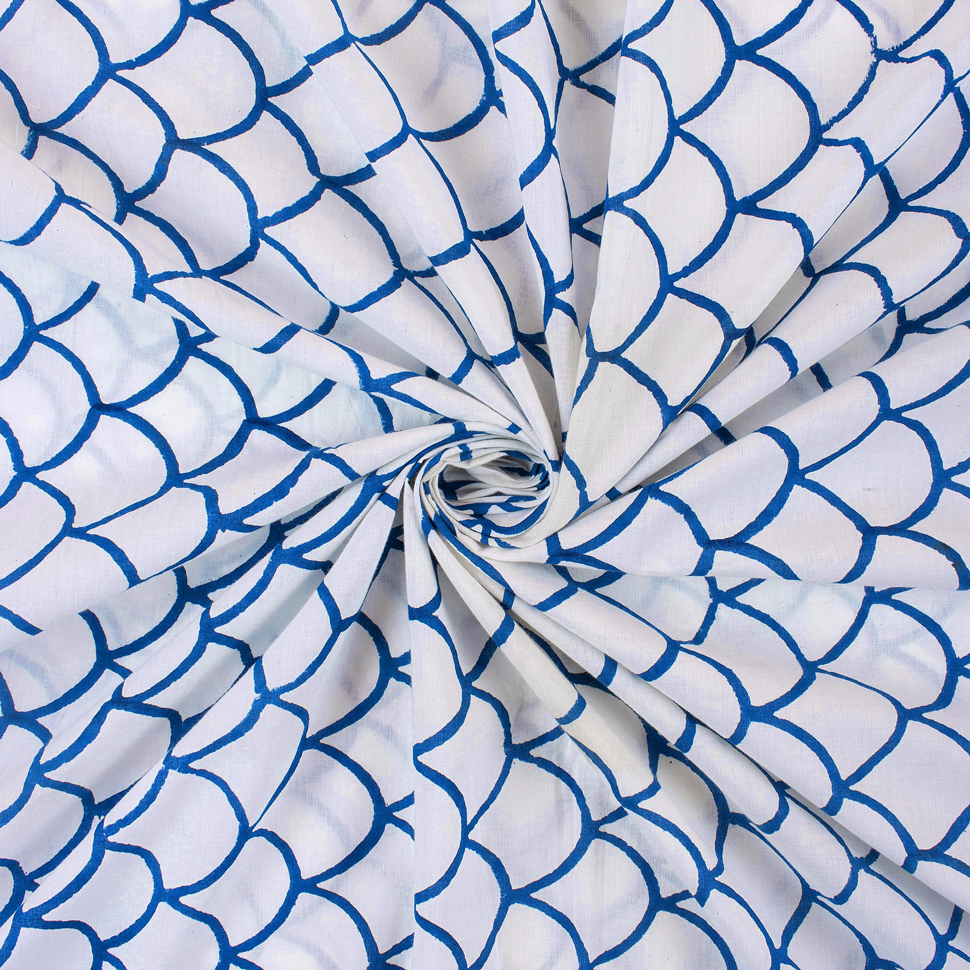 Geometrical Pure Cotton Hand Block Print Fabric - Image 2