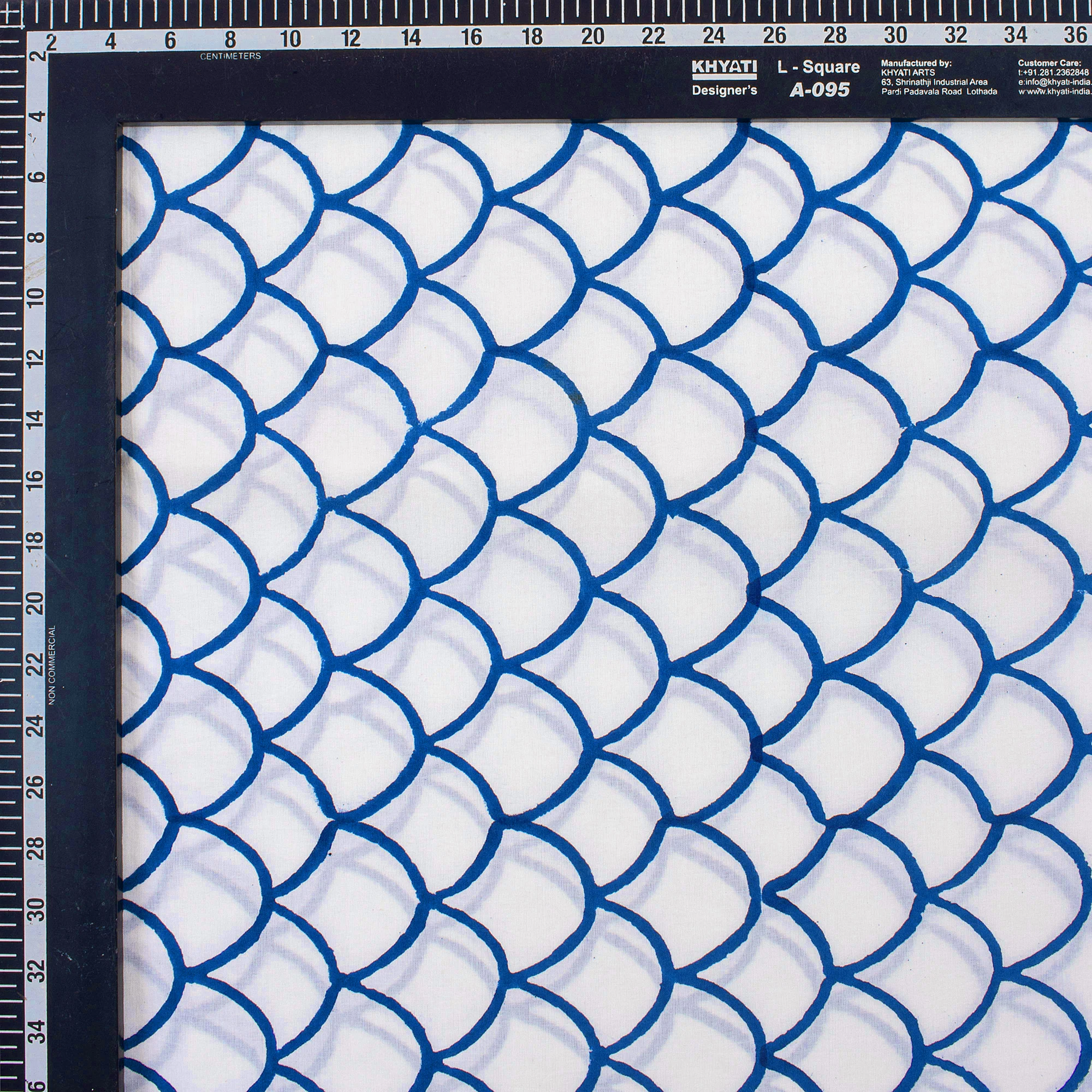 Geometrical Pure Cotton Hand Block Print Fabric - Image 5