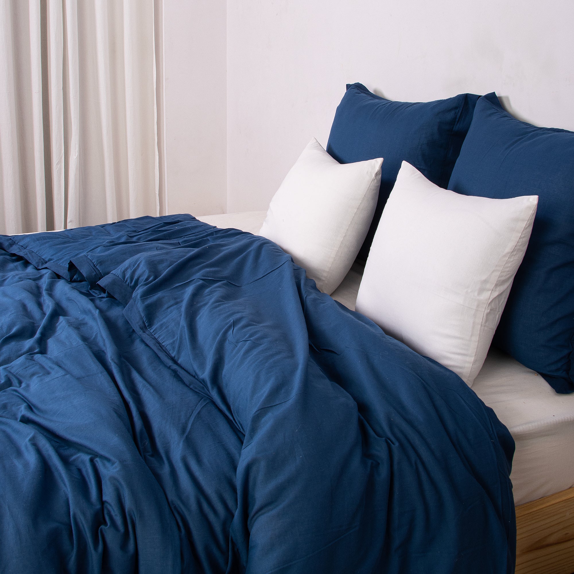Solid Hand Blocked Cotton Duvet Covers - Image 4