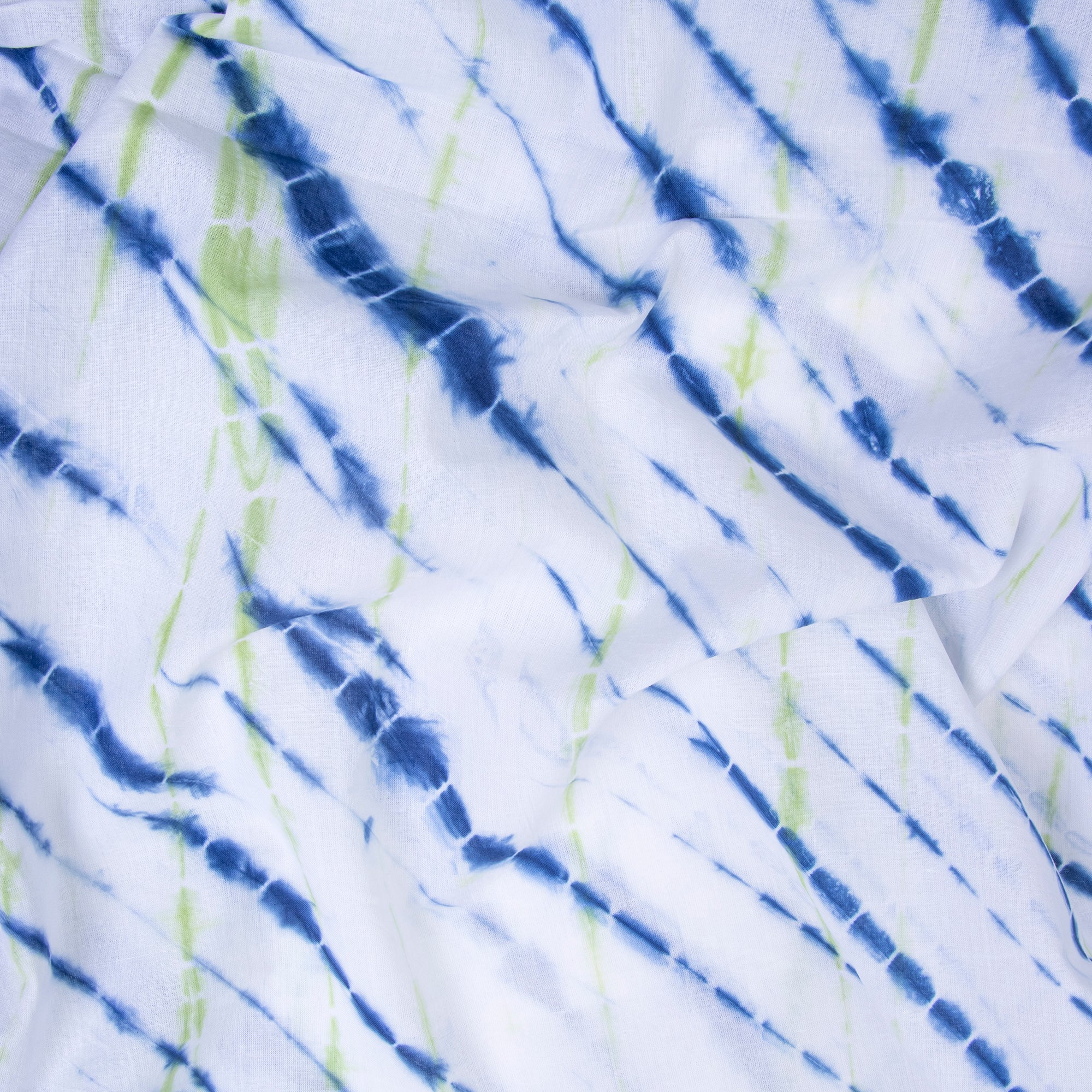 Shibori Blue Handmade Pure Cotton Running Tie Dye Fabrics - Image 2