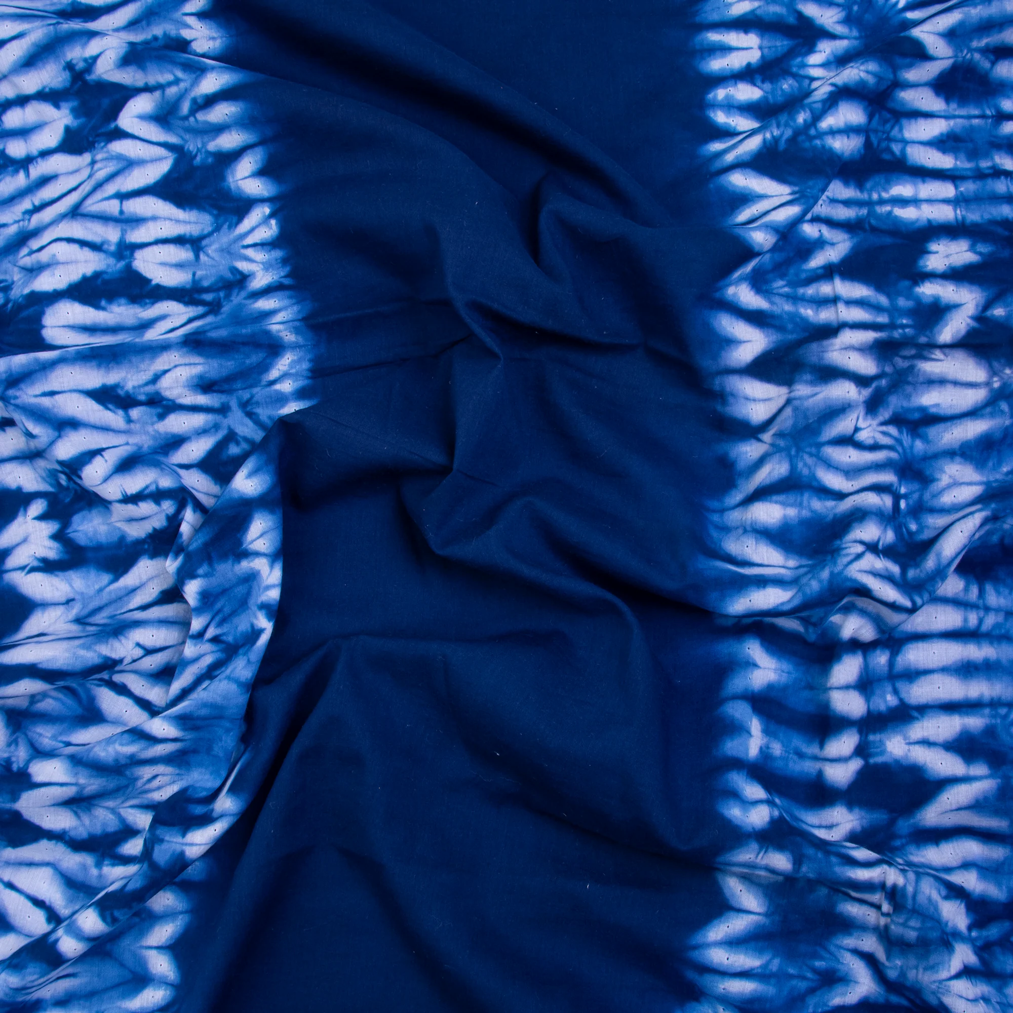 Premium Blue Indian Shibori Tie Dye Fabric - Image 3