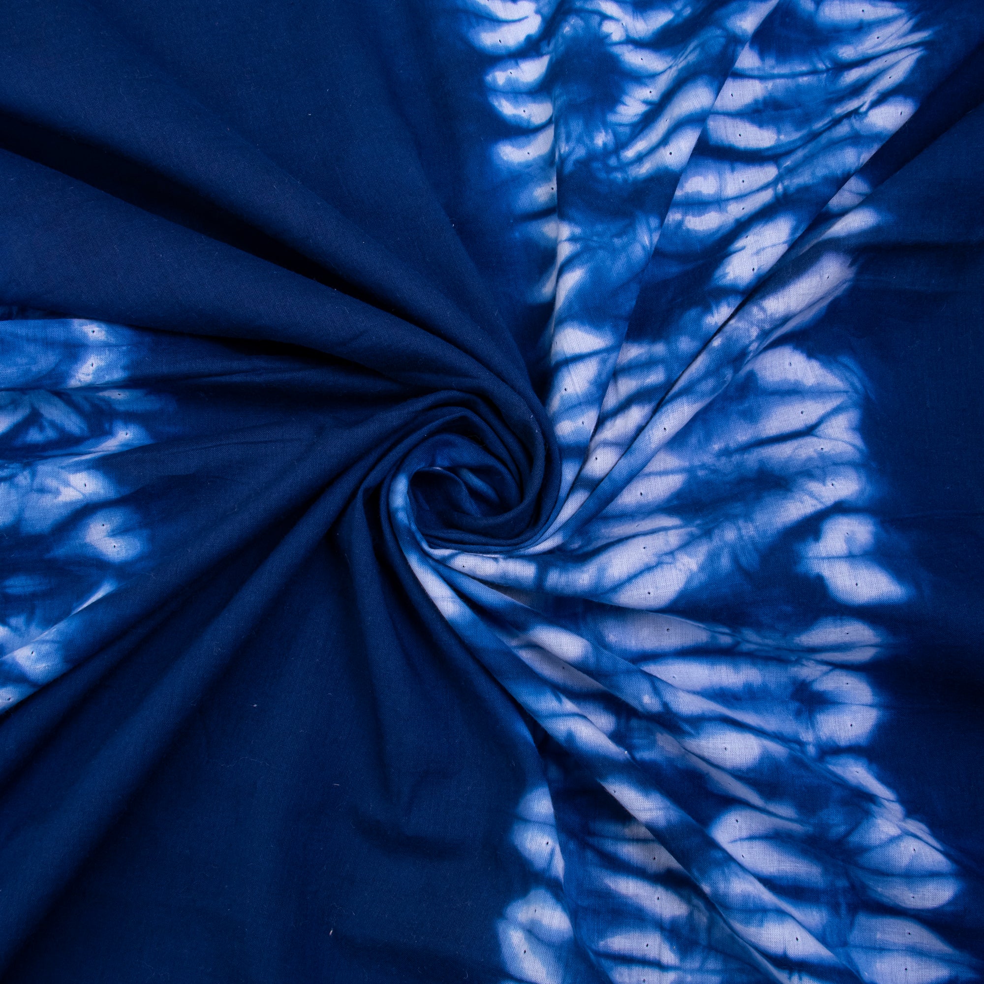 Premium Blue Indian Shibori Tie Dye Fabric - Image 4