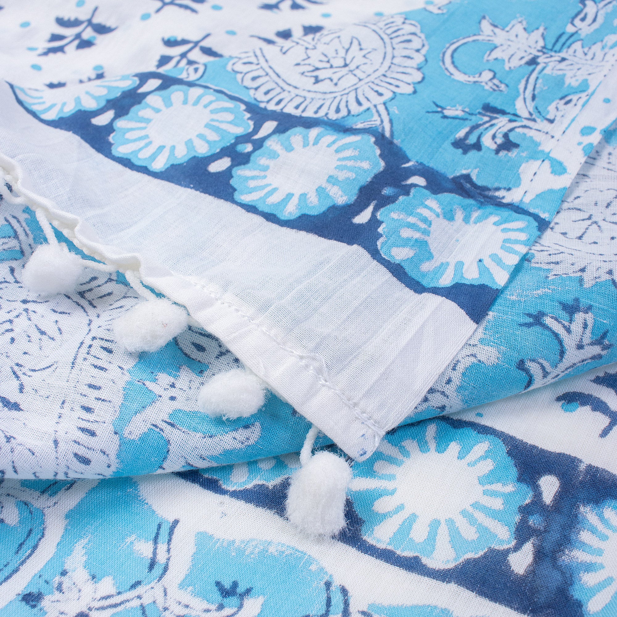 Leaf Indian Hand Block Print Sarong For Women - Image 7