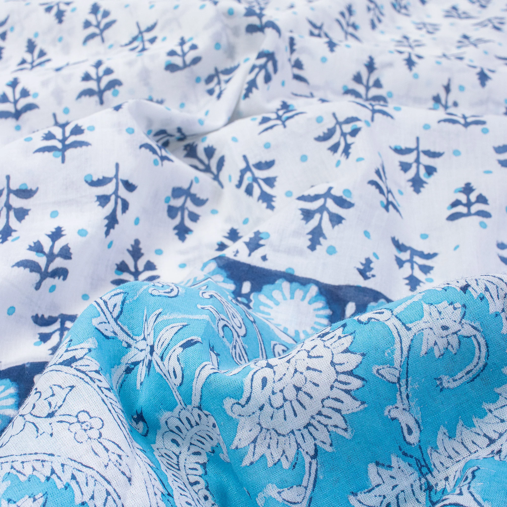 Leaf Indian Hand Block Print Sarong For Women - Image 8