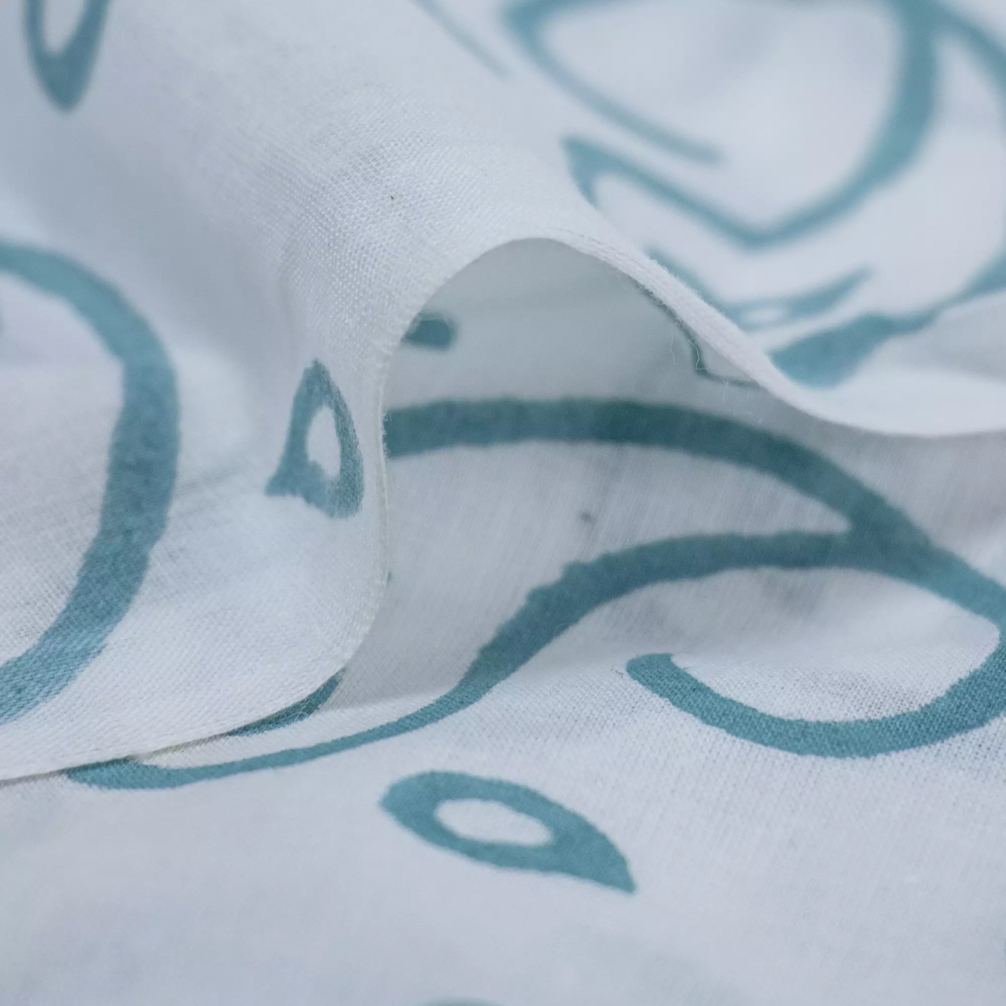 Paisley Hand Block Printed Cotton Fabric - Image 4
