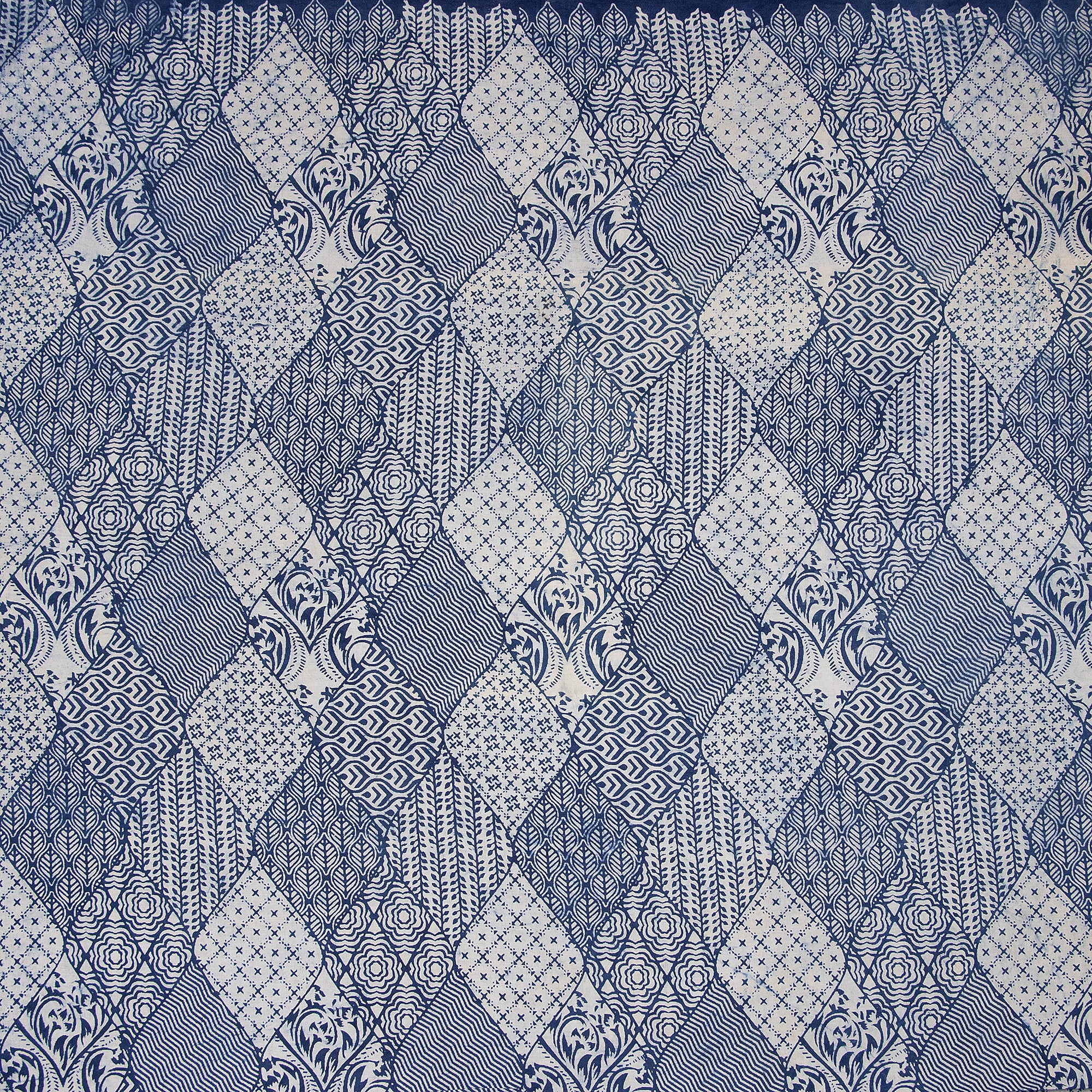 Geometrical Patchwork Indian Hand Printed Pure Cotton Fabric By Yard - Image 4