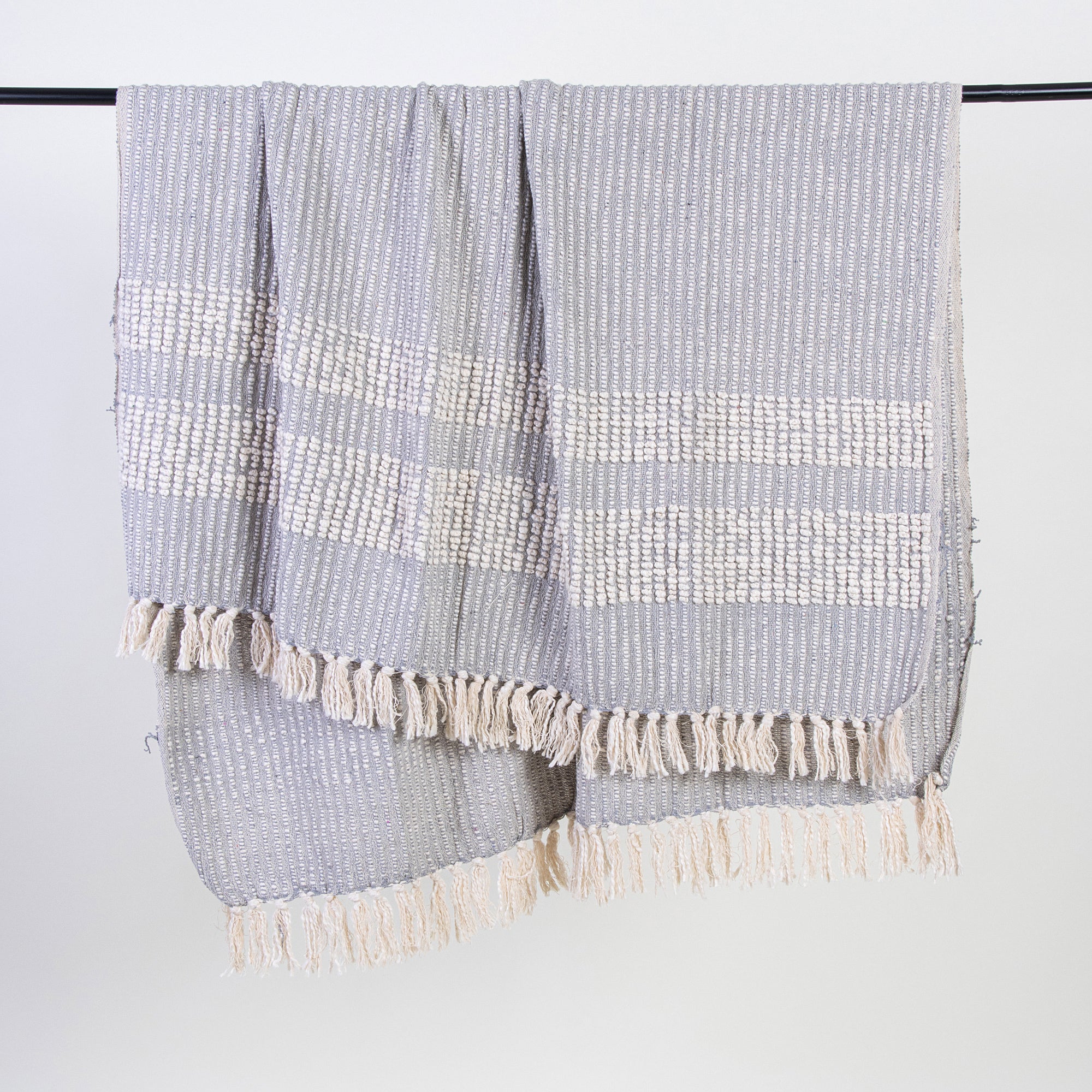 Indian Handmade Woven Cotton Throw Blanket - Image 3