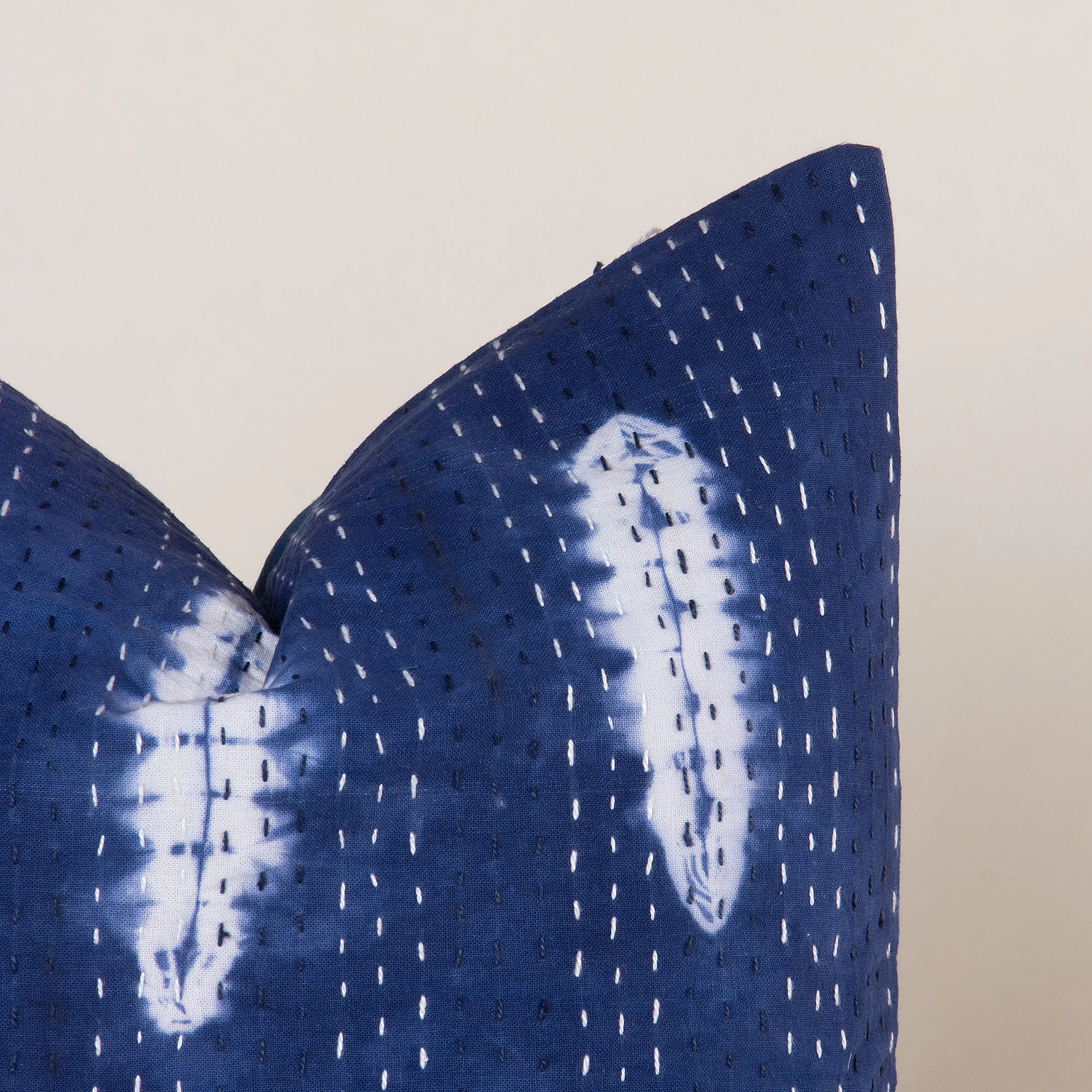 Tie Dye Indian Cotton Vintage Kantha Cushion Cover - Image 4