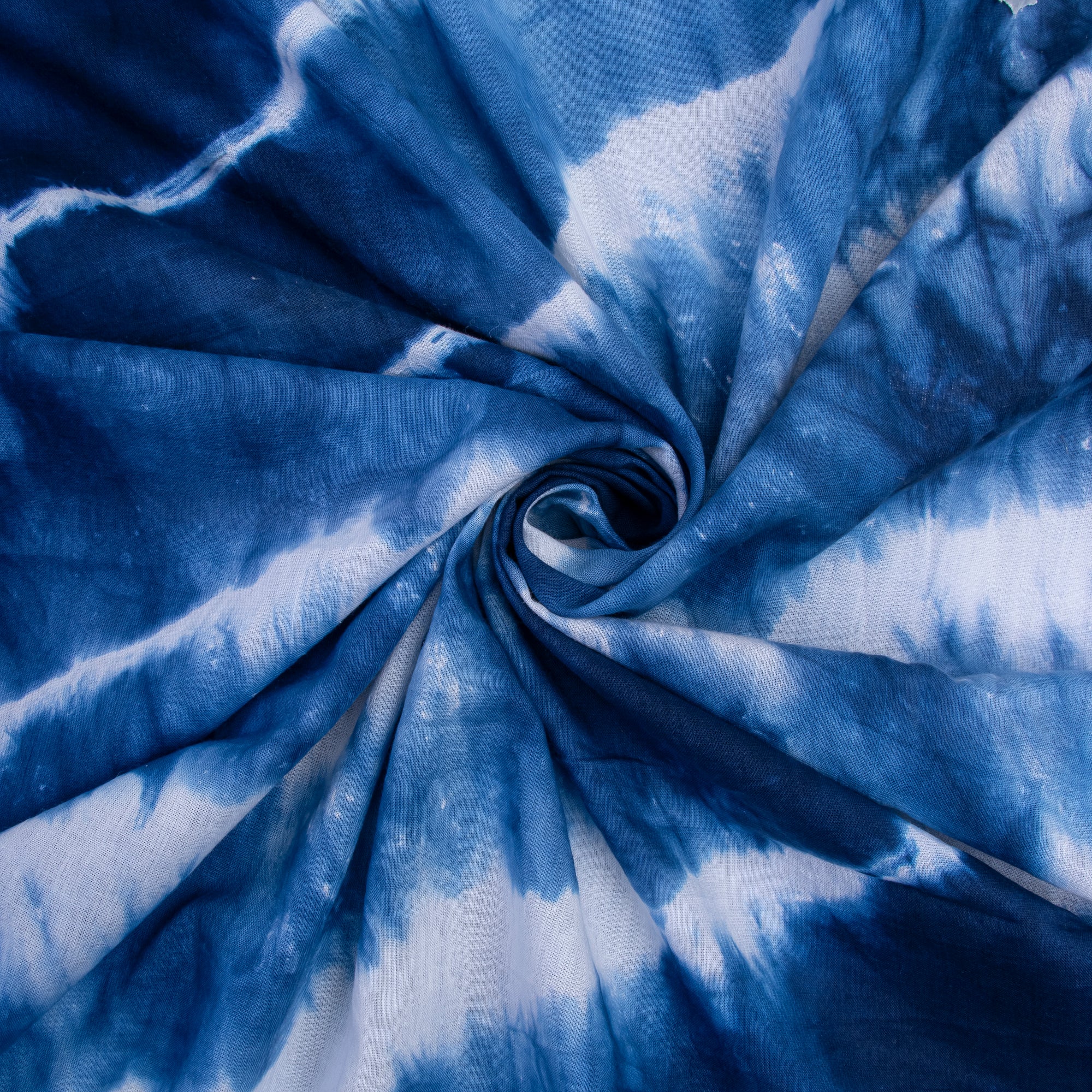 Indian Tie Dye Dark Blue Cotton Textile Fabric