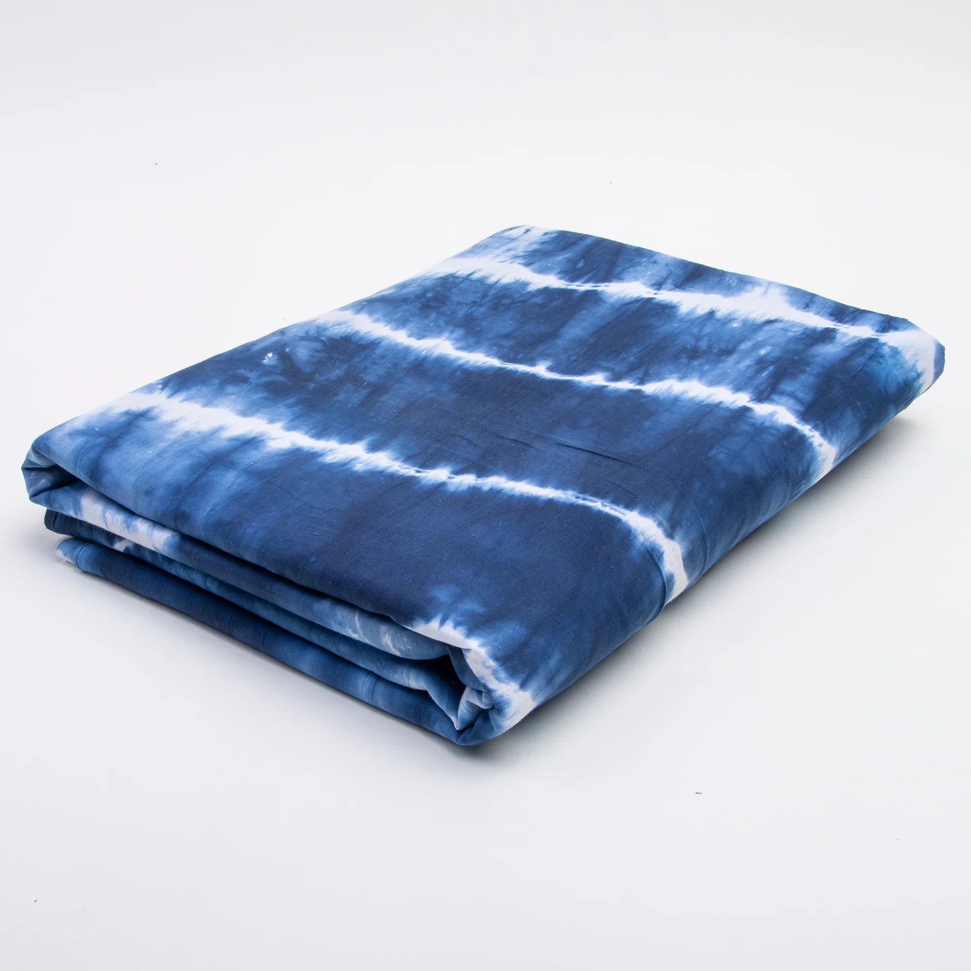 Indian Tie Dye Dark Blue Cotton Textile Fabric - Image 4