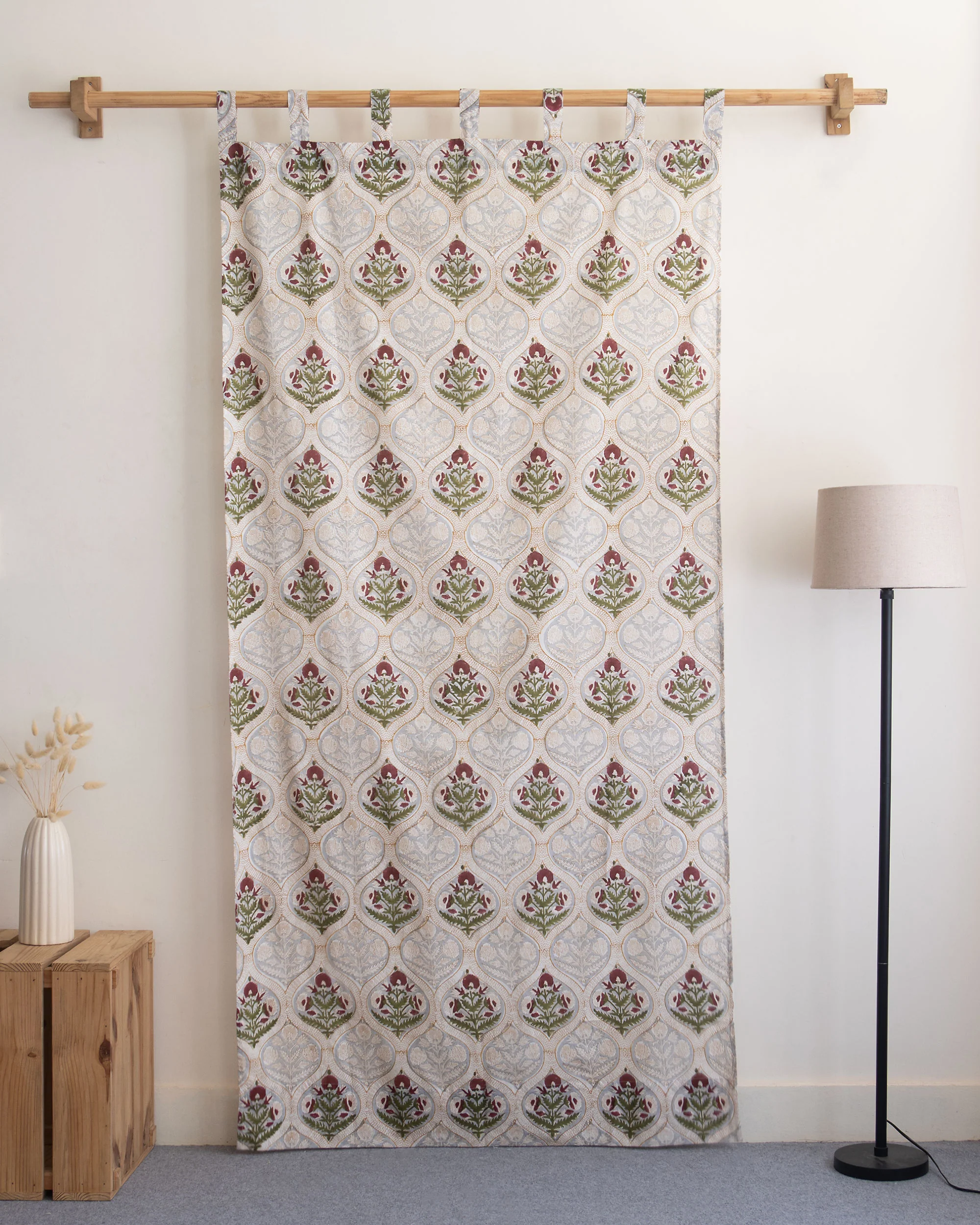 Boota Block Printed Cotton Curtains - Image 5
