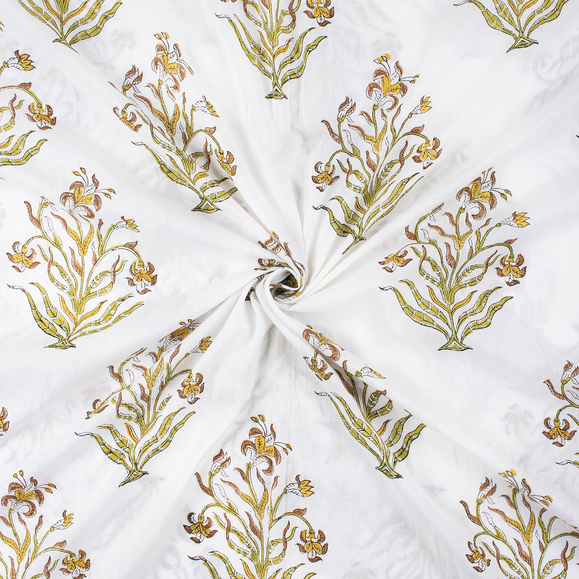 Boota Hand Block Running Cotton Fabric - Image 3