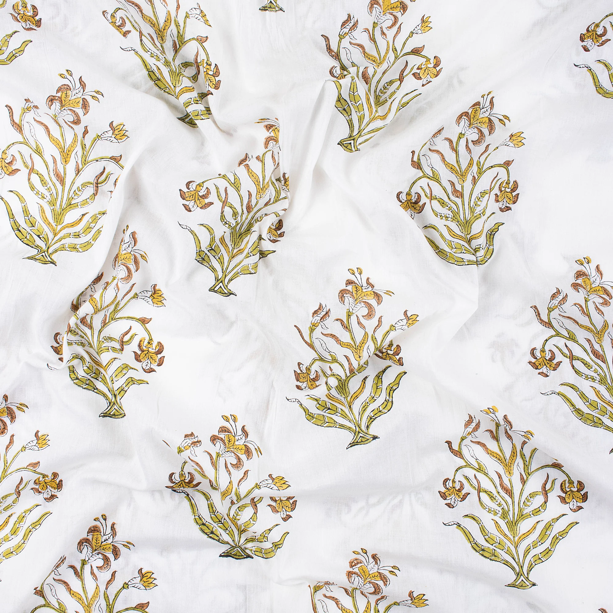 Boota Hand Block Running Cotton Fabric - Image 4