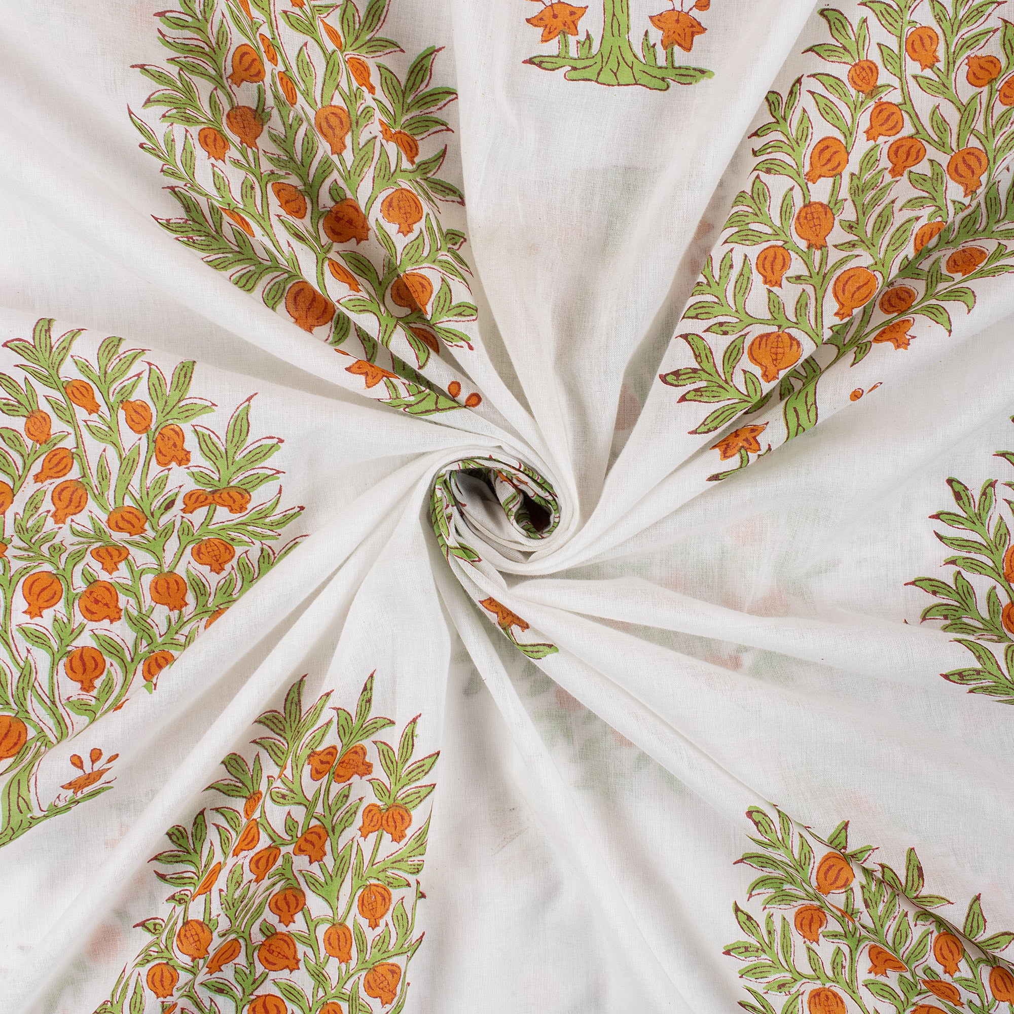 Boota Print Indian Hand Block Cotton Cloth Fabric - Image 2