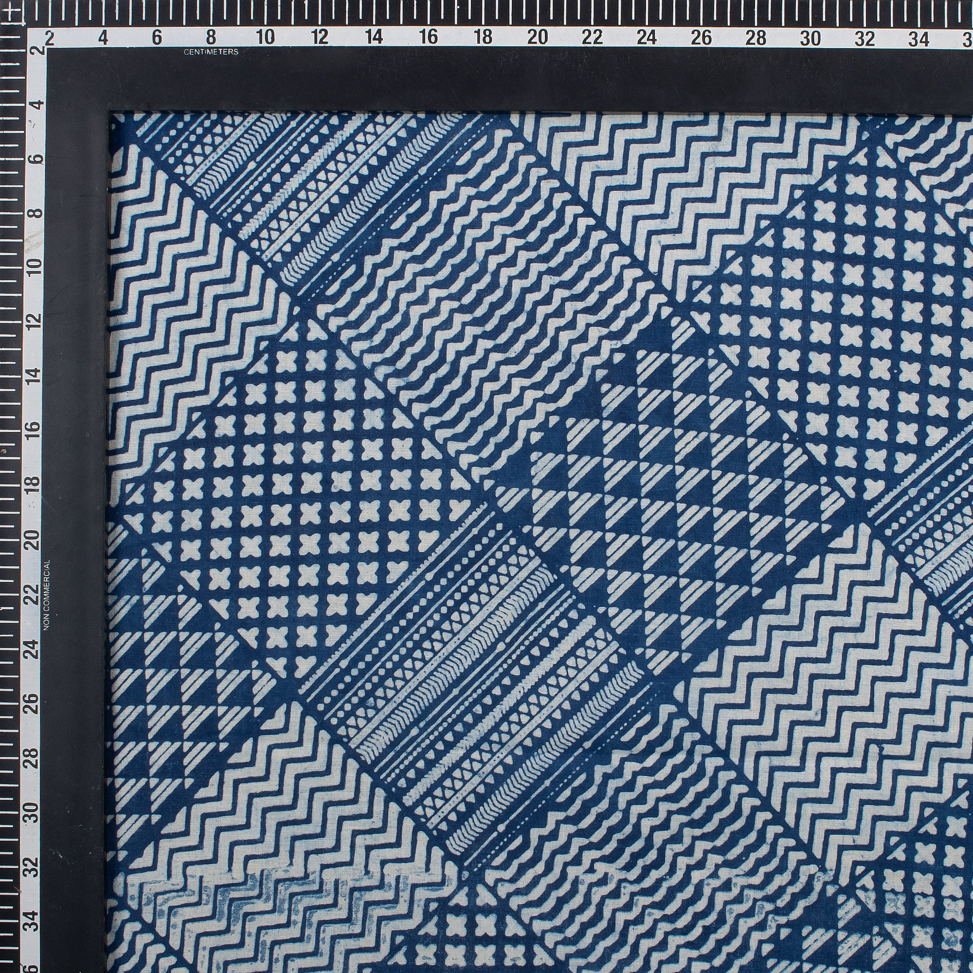 Indian Hand Block Printed Indigo Blue Multiuse Fabric Cloth - Image 5