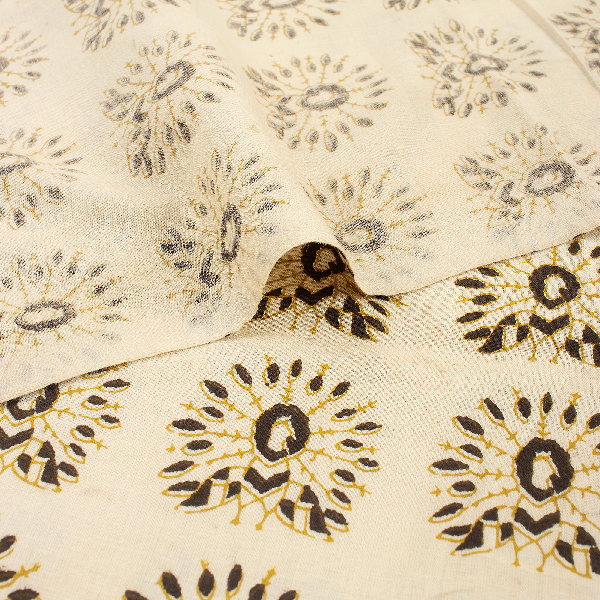 Bagru Hand Block Peacock Printed Fabric - Image 5