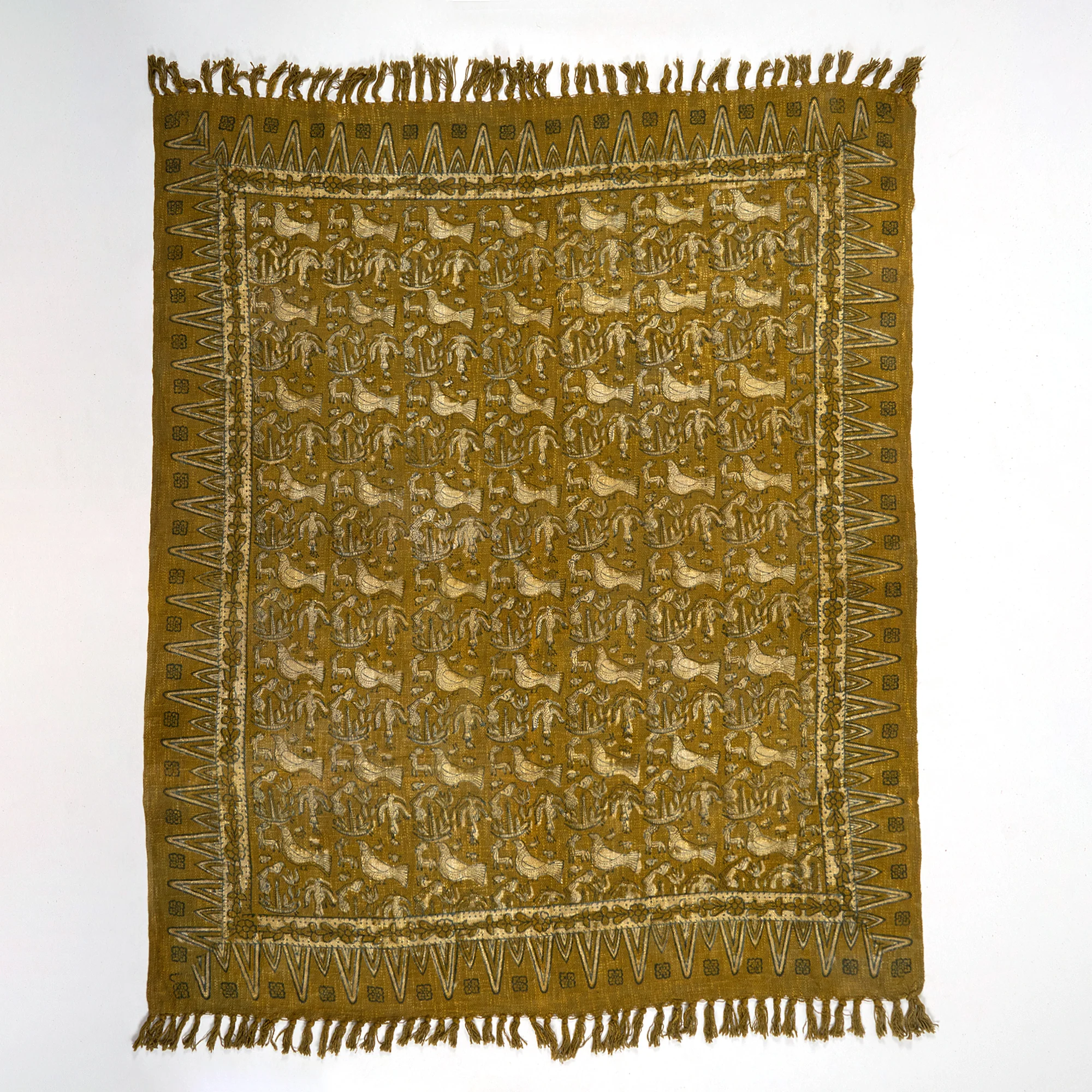 Bird Print Hand Block Printed Pure Cotton Indian Throw Blankets - Image 4