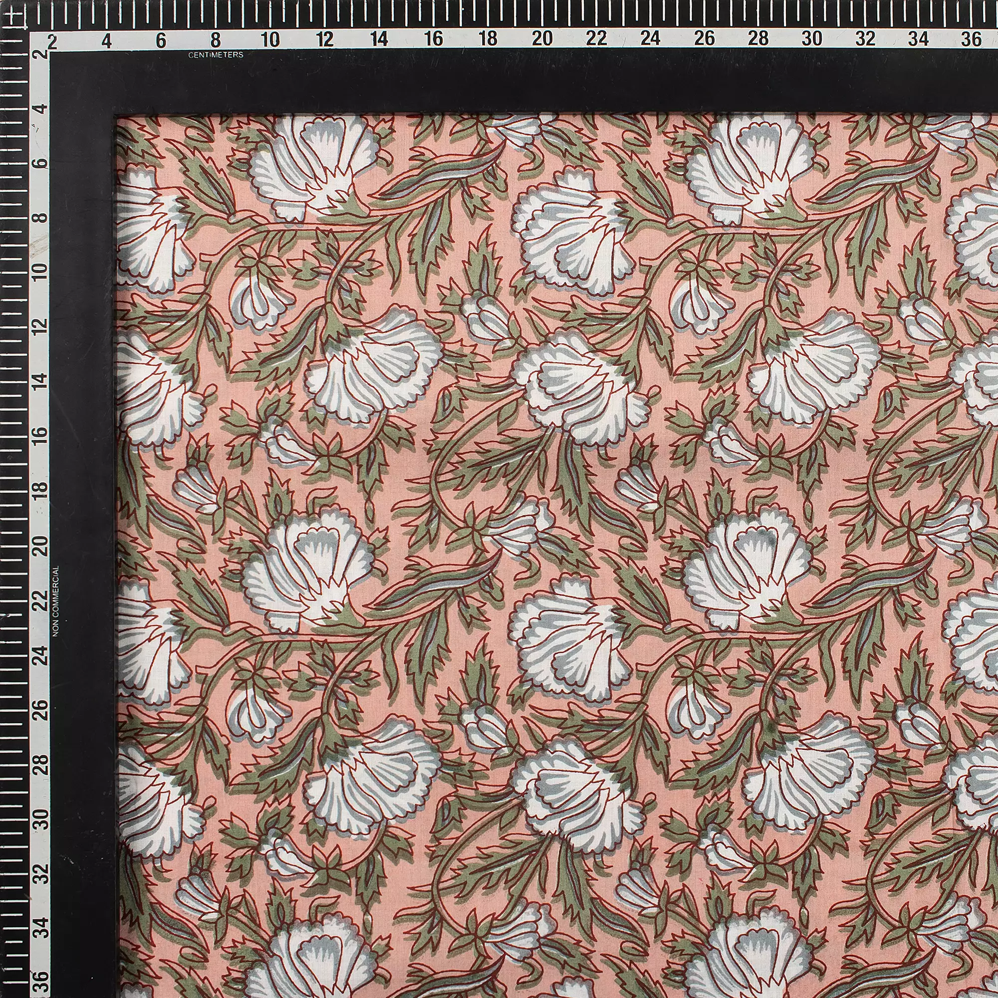 Floral Hand Block Printed Textile Fabric - Image 5