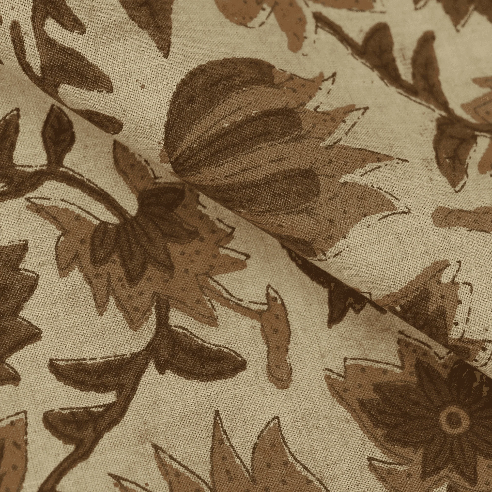 Floral Pure Cotton Hand Block Printed Fabric - Image 3