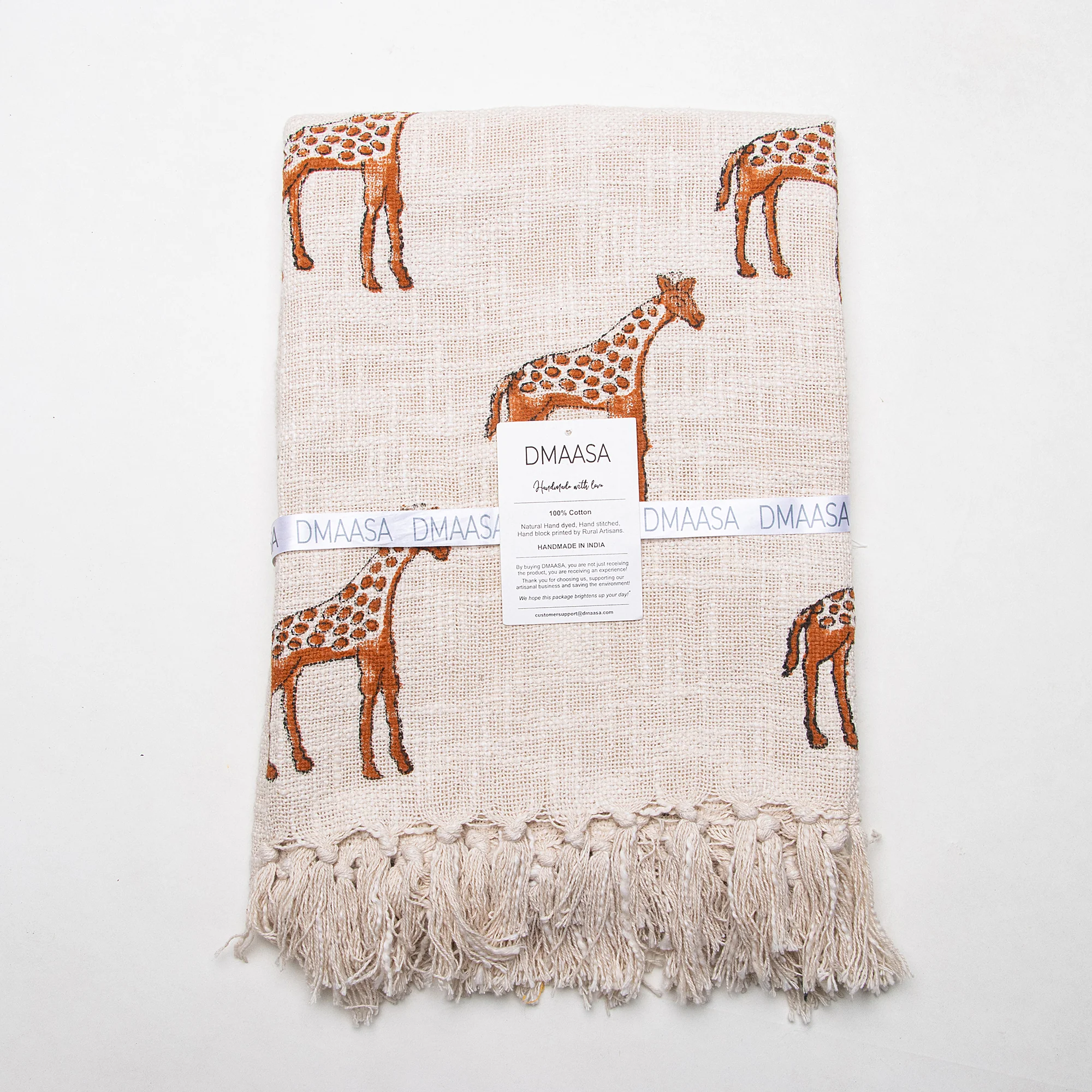 Animal Print Indian Handcrafted Block Print Cotton Throw Blanket - Image 12
