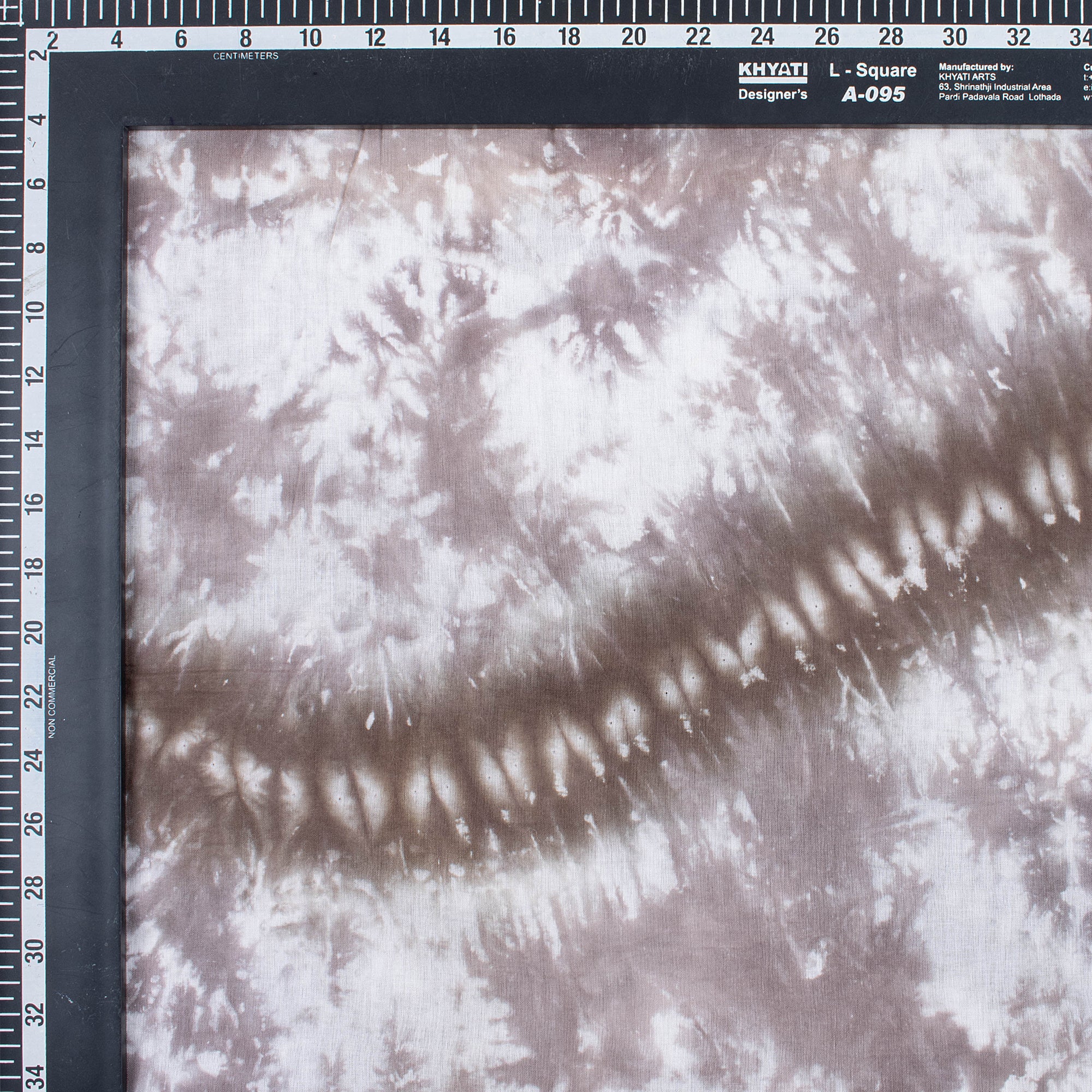 Brown Handmade Shibori Tie Dye Cotton Dress Fabric - Image 3