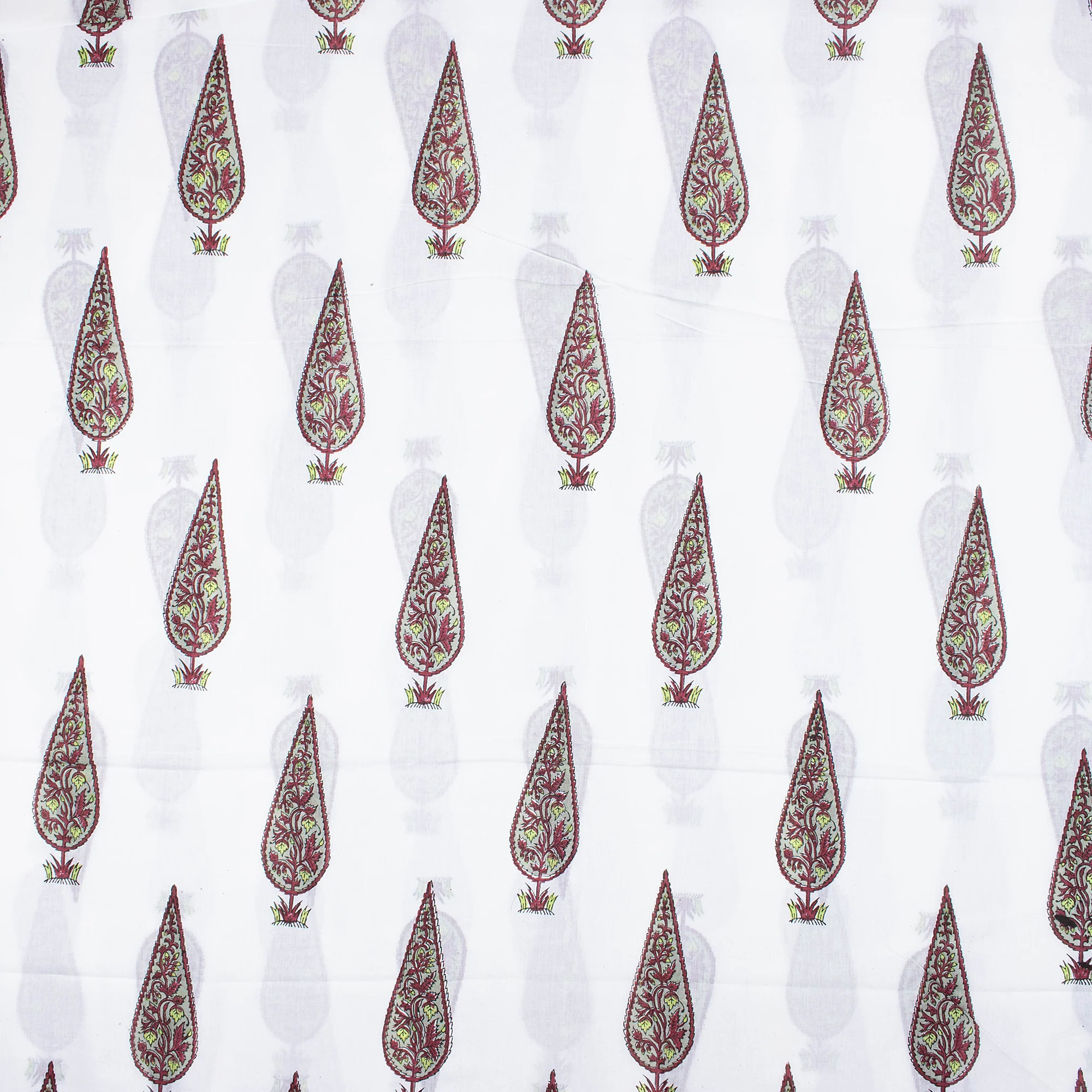Indian Hand Block Prnt Cotton Fabric for Girls Scarf - Image 2
