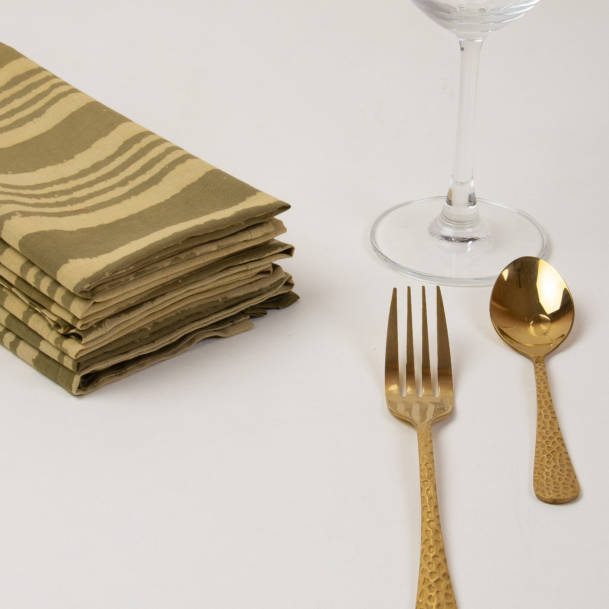 Striped Hand Block Printed Cotton Table Napkin - Image 4