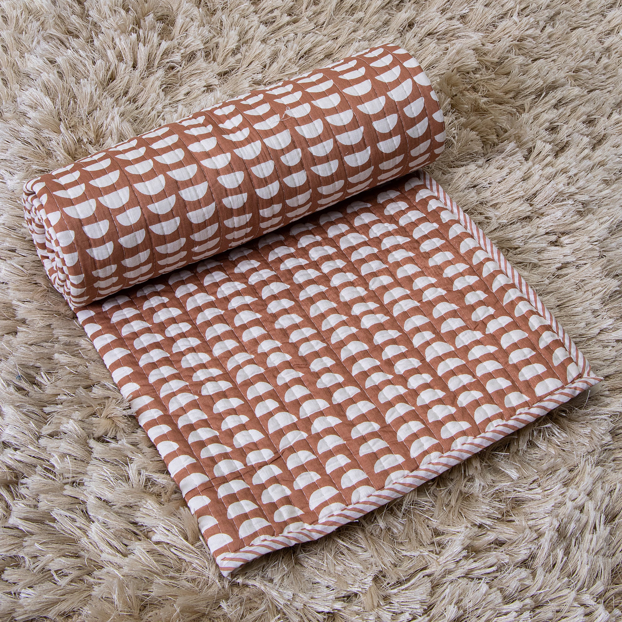 Indian Pure Cotton Hand Block Printed Baby Blankets - Image 4