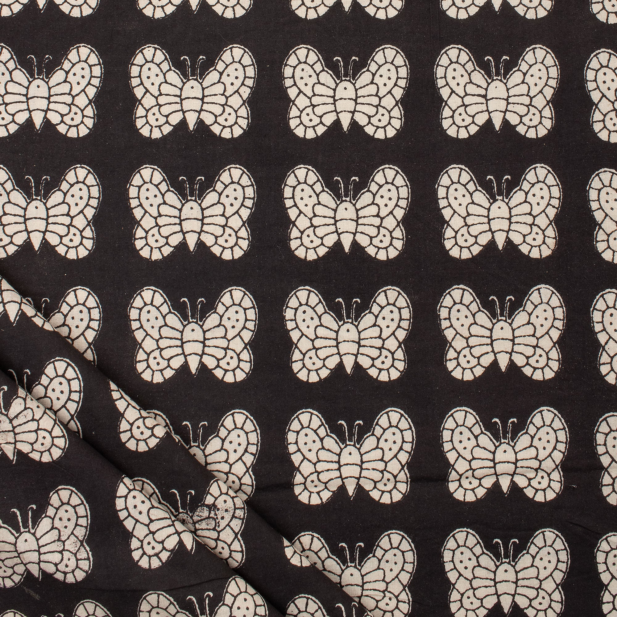 Cotton Bagru Hand Block Printed Fabric