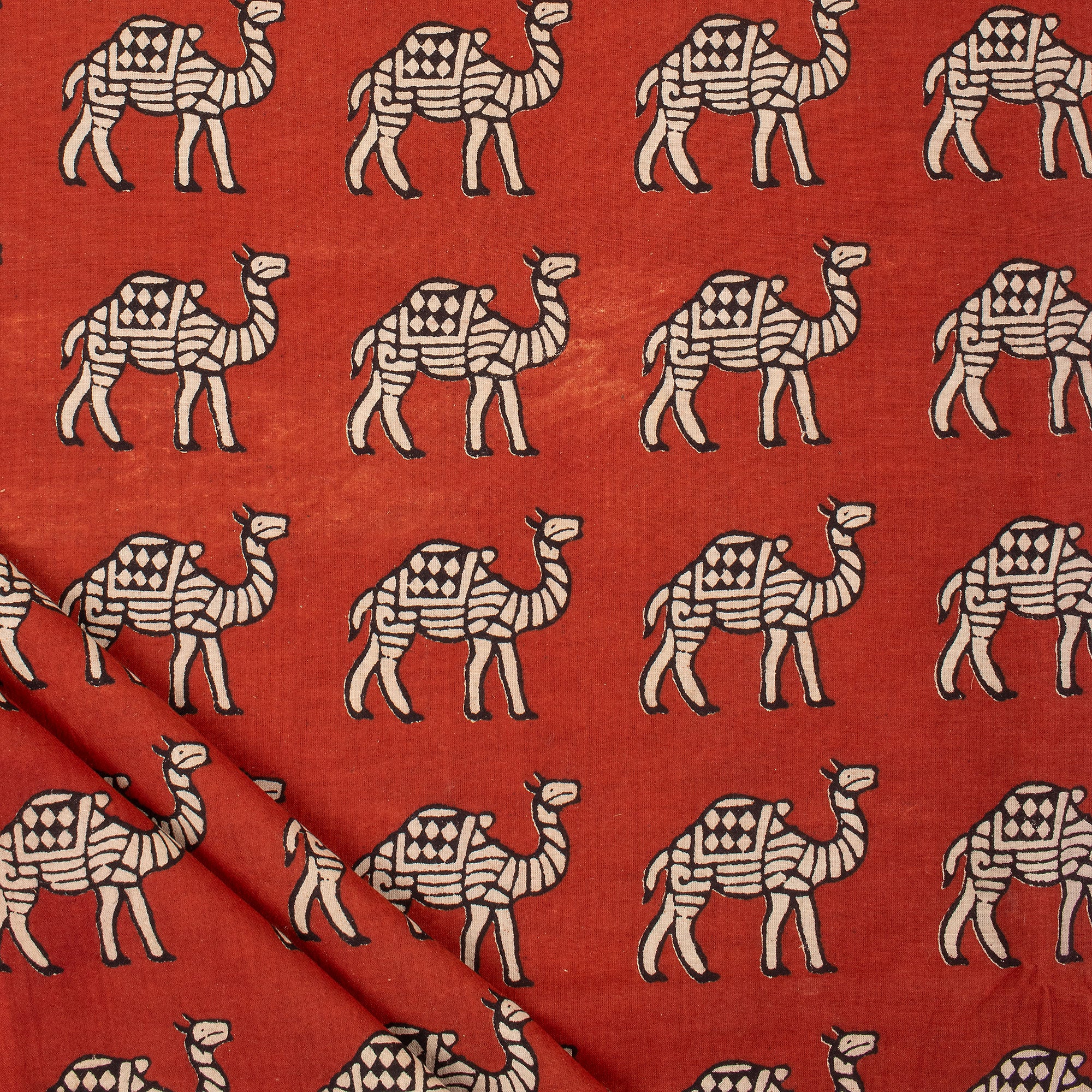 Hand Block Bagru Print Fabric