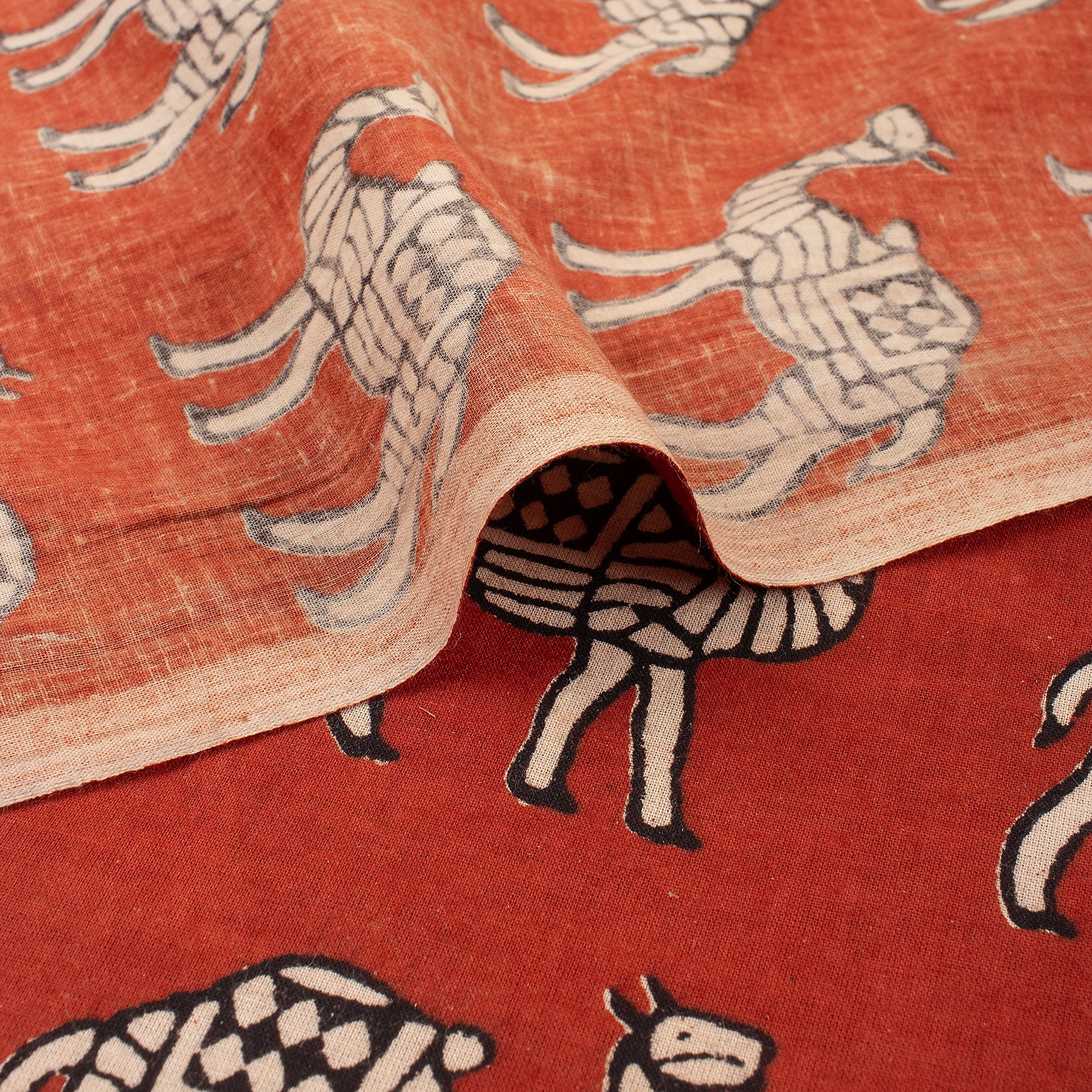 Hand Block Bagru Print Fabric - Image 3