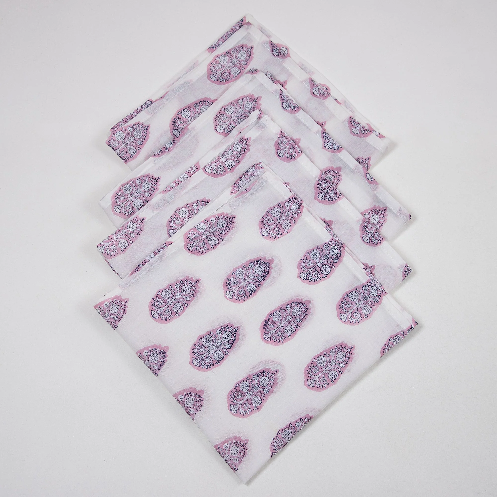 Christmas Decor Booti Hand Blocked Printed Cotton Napkin - Image 4