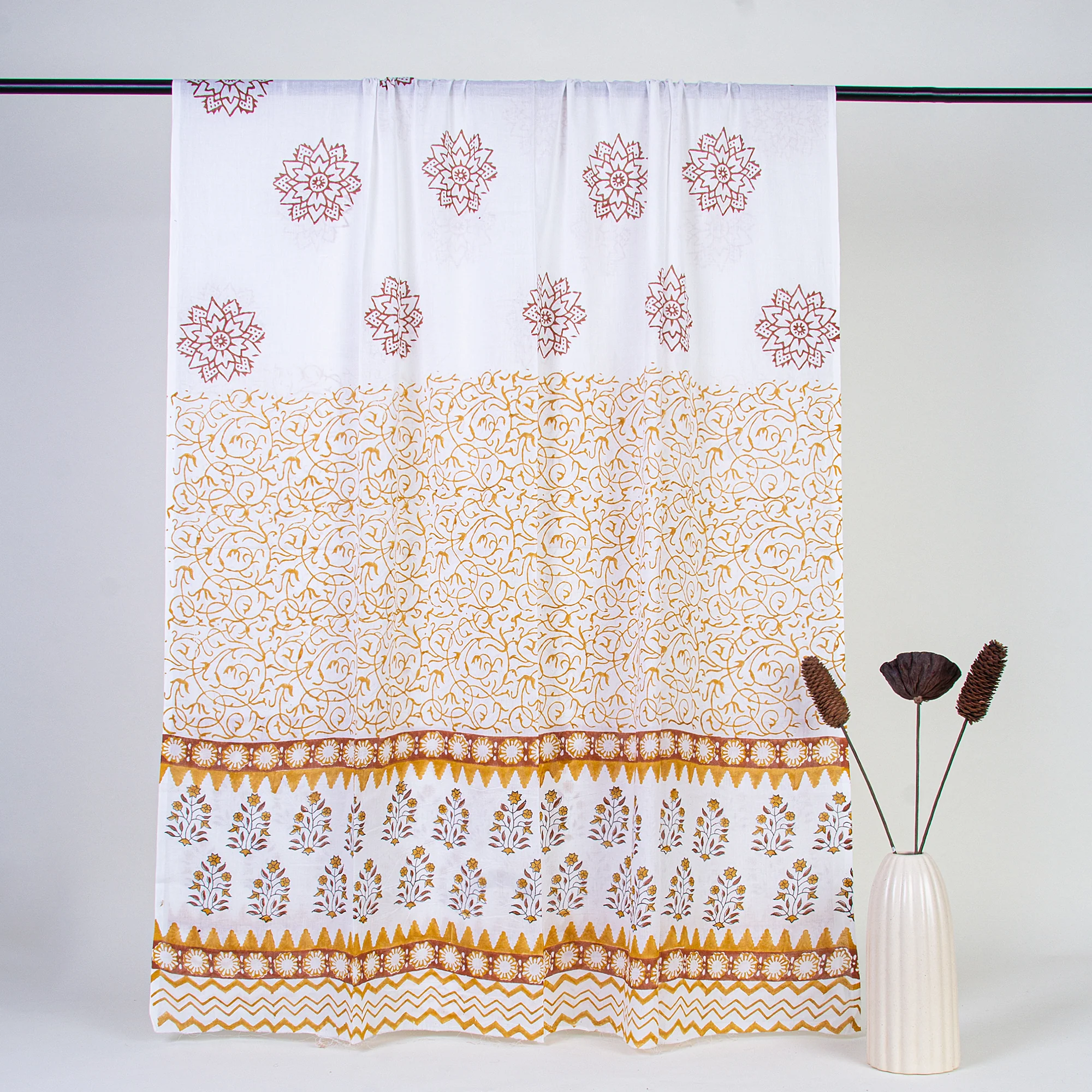 Hand Block Print Women salwar Suit Set Cotton Dupatta - Image 3