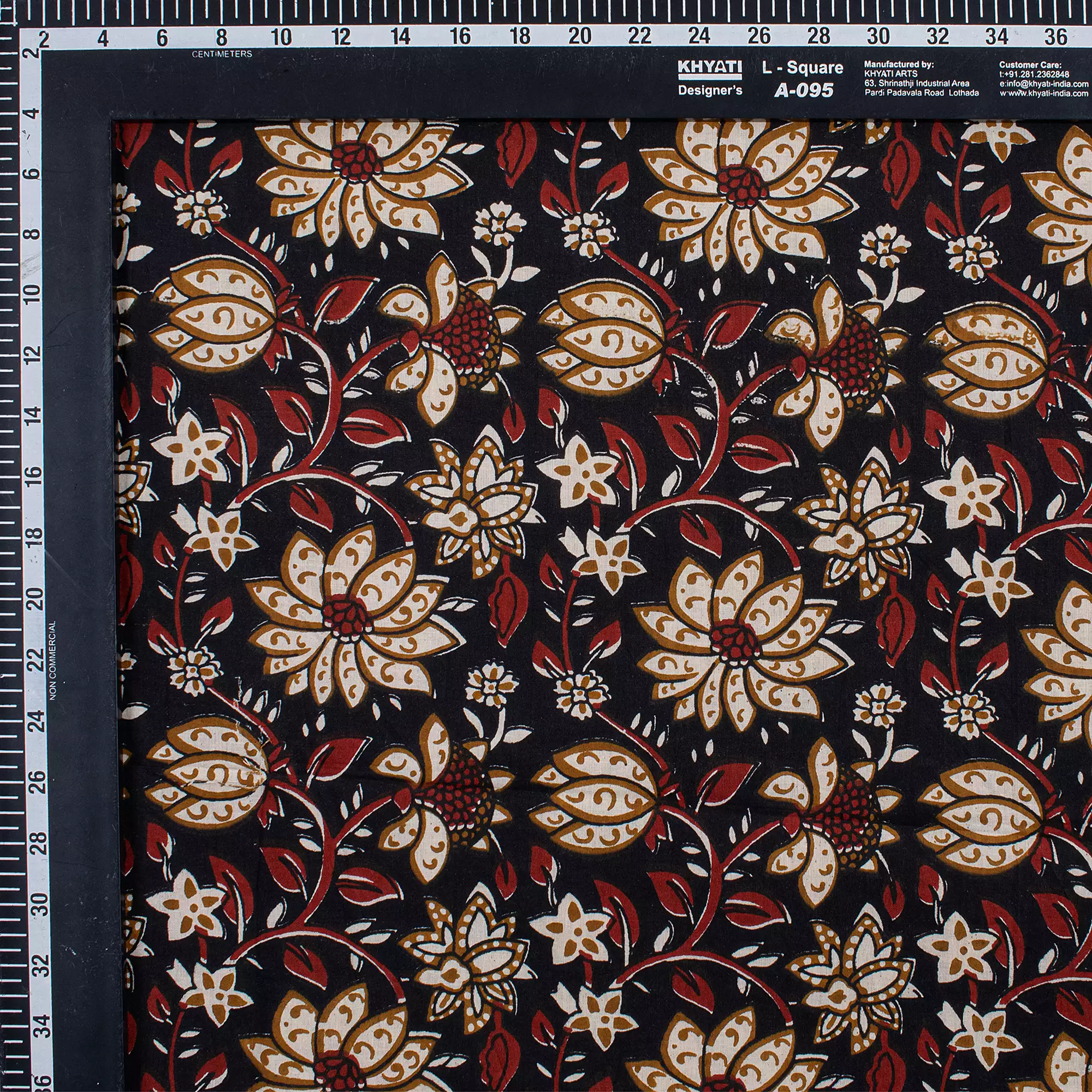 Cotton Floral Bagru Hand Block Printed Fabric - Image 4