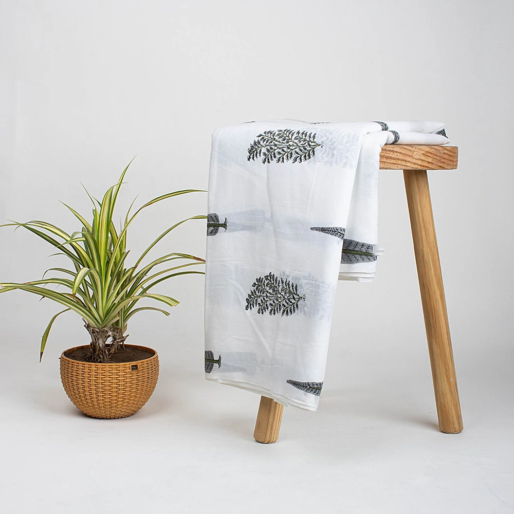 Hand Printed Pure Cotton Indian Running Fabric for Napkin - Image 2