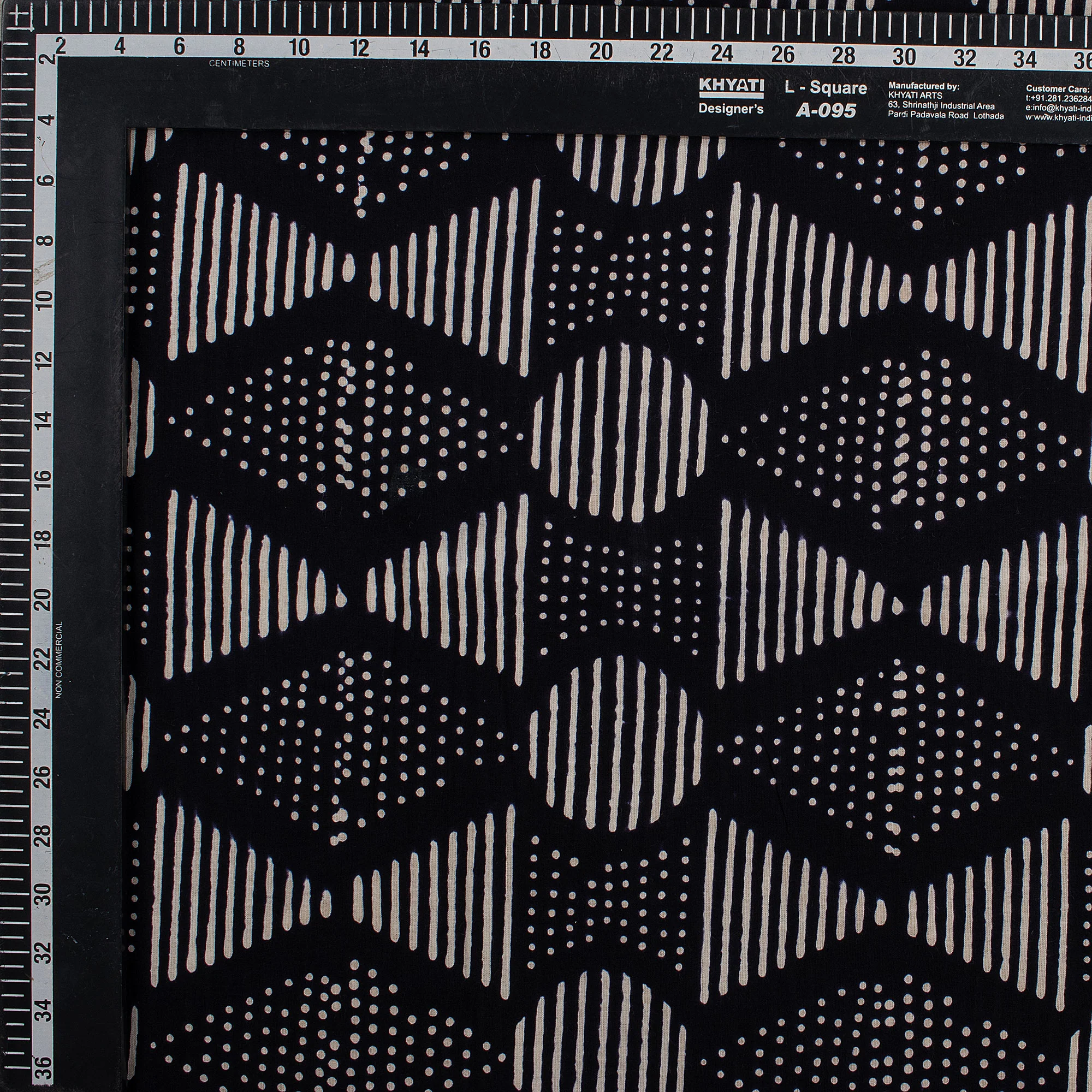 Cotton Printed Black and White Fabric - Image 6