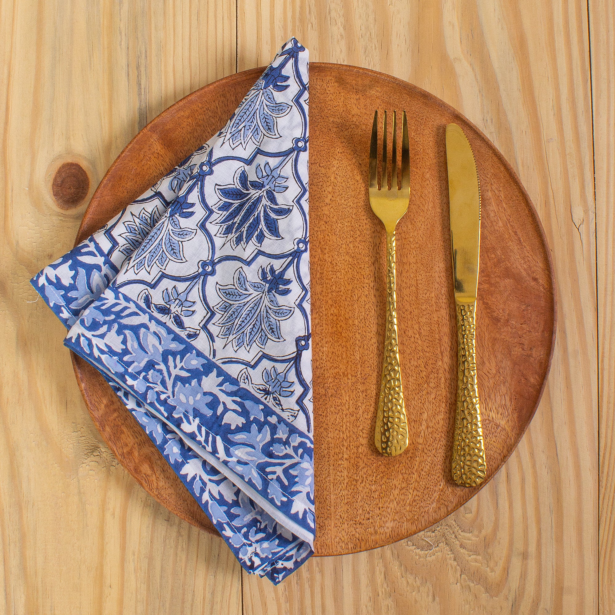 Indian Hand Block Printed Floral Pure Cotton Dining Room Tablecloth - Image 4