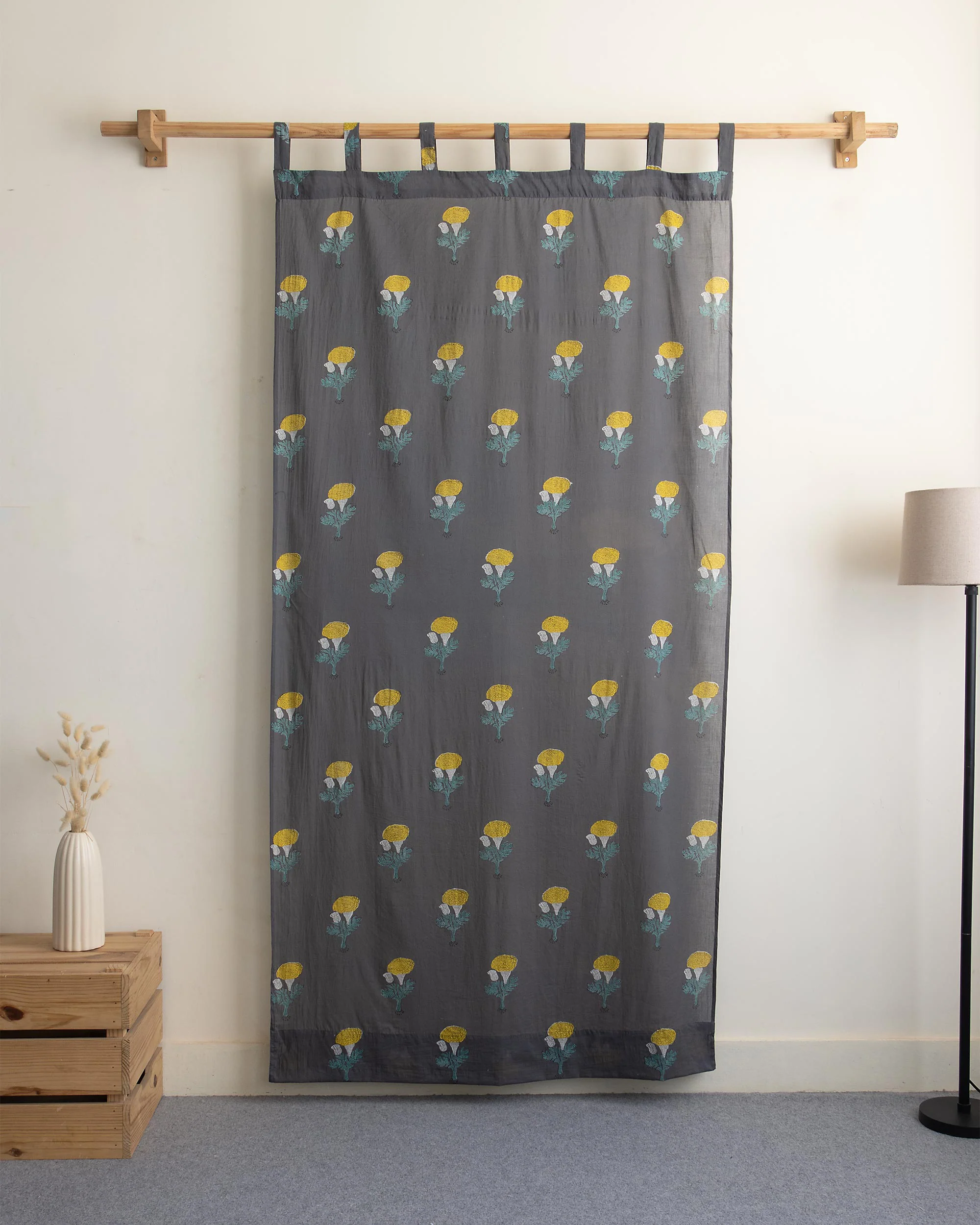 Boota Hand Block Printed Cotton Curtains Set - Image 5