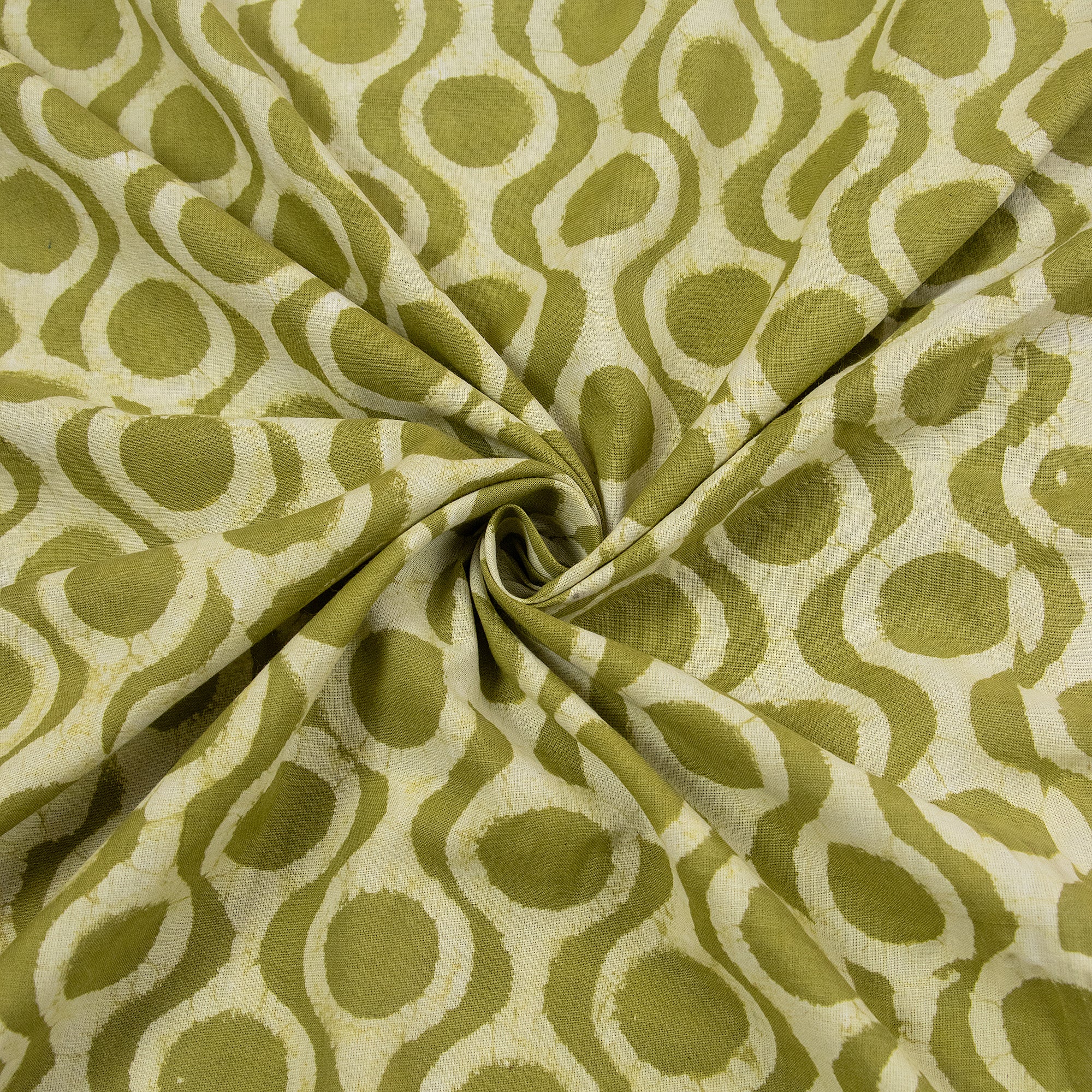 Dabu Hand Block Print Cotton Fabric - Image 4