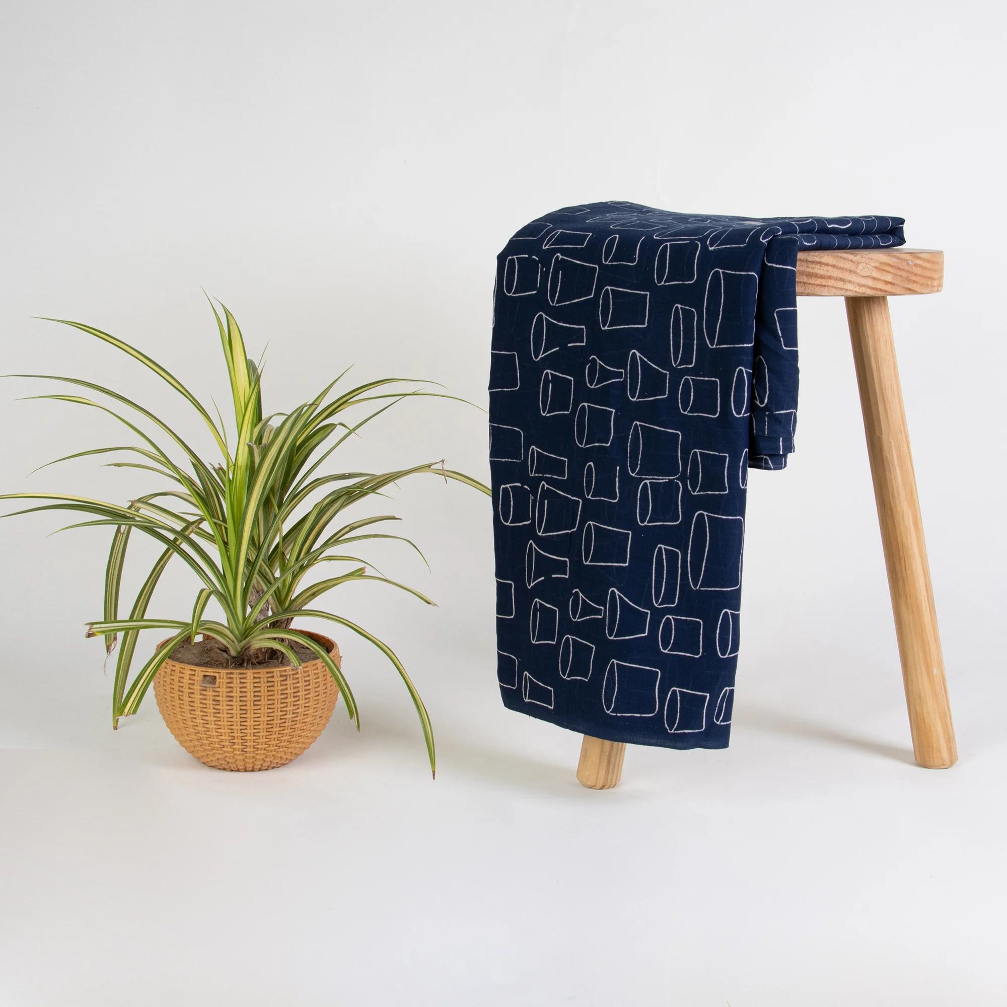 Indian Cotton Hand Block Print Fabric - Image 6