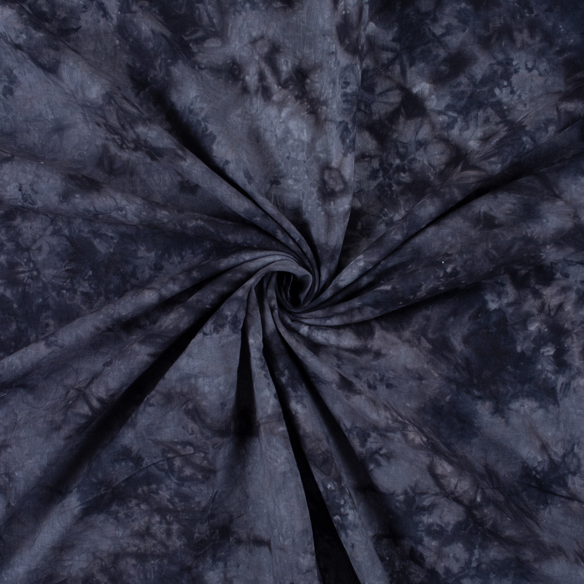 Dark Gray Indian Natural Tie Dye Fabric - Image 2