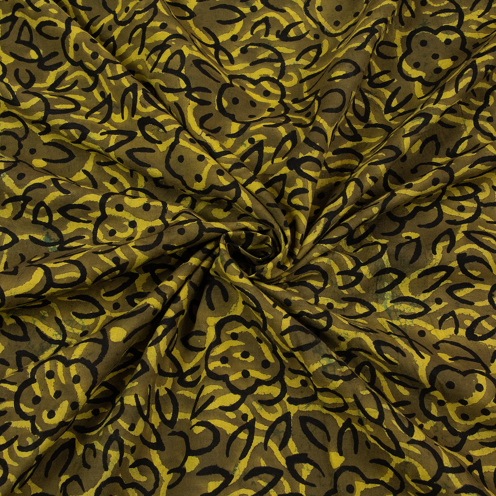 Pure Cotton Dabu Hand Block Print Fabric - Image 5