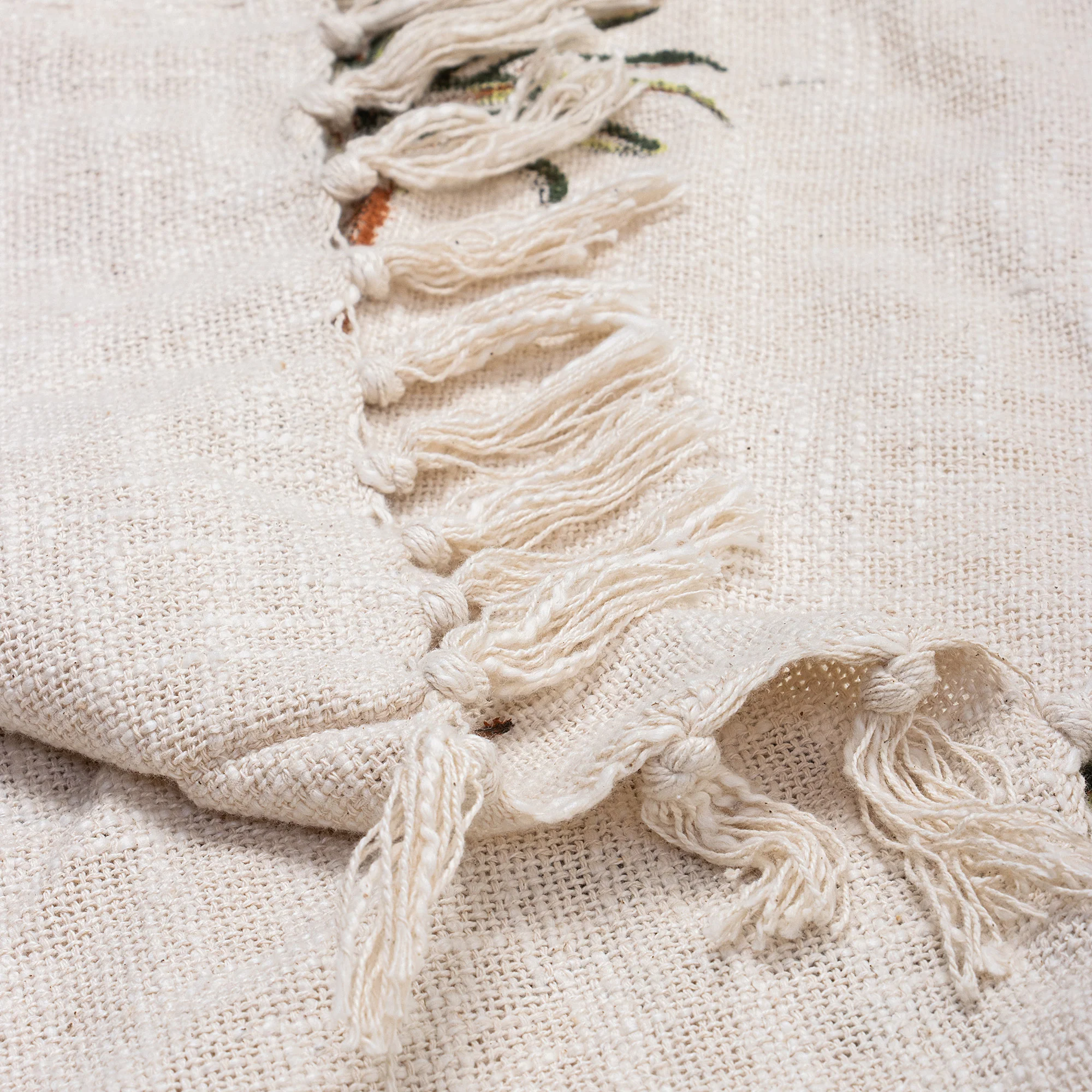 Luxury Palm Print Hand Block Printed Cotton Throw Blankets - Image 6