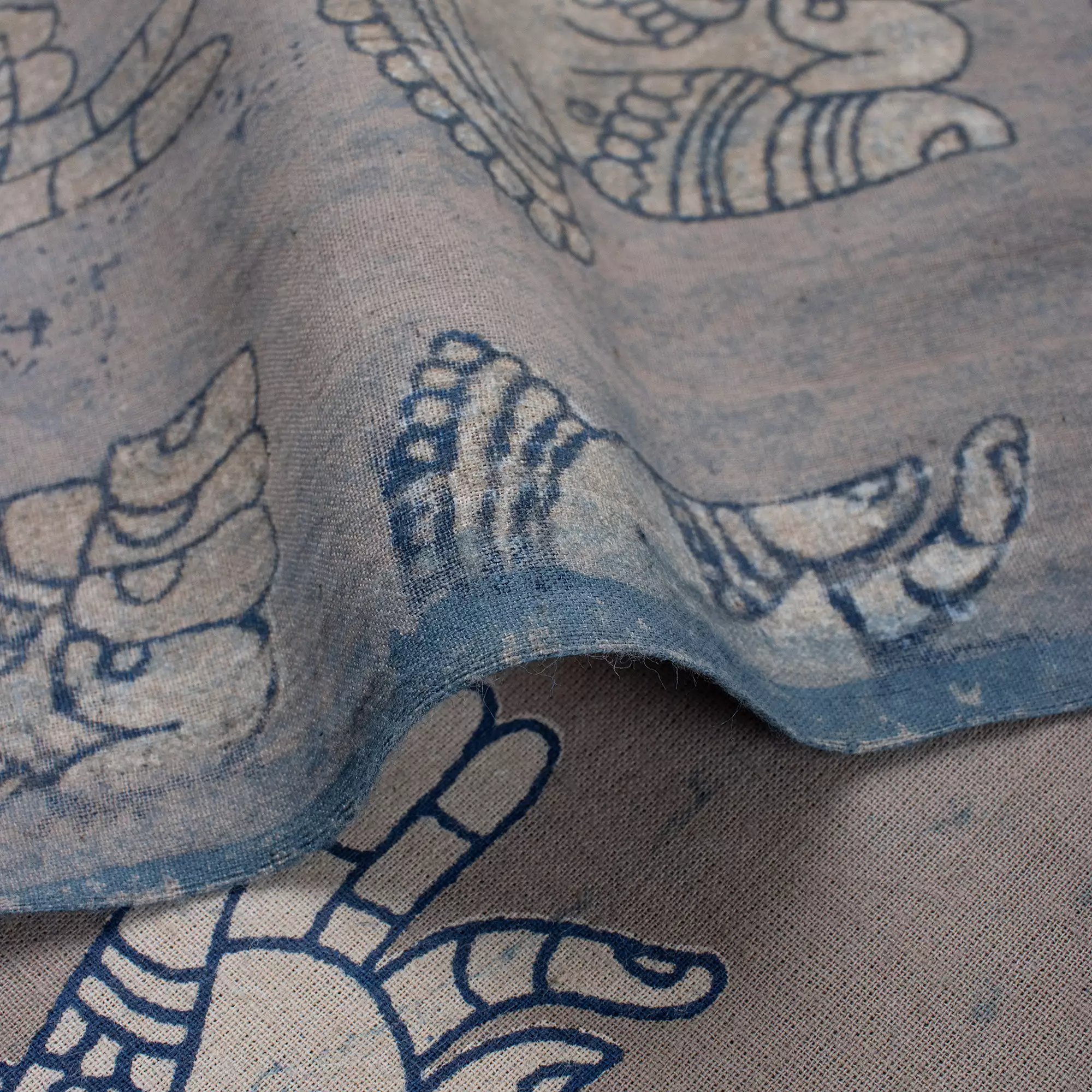 Decorative Block Printed Indian Cotton Kashish Fabric - Image 2